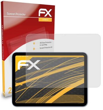 atFoliX Schutzfolie für Apple iPad 2022, (2 Folien), Entspiegelnd und stoßdämpfend