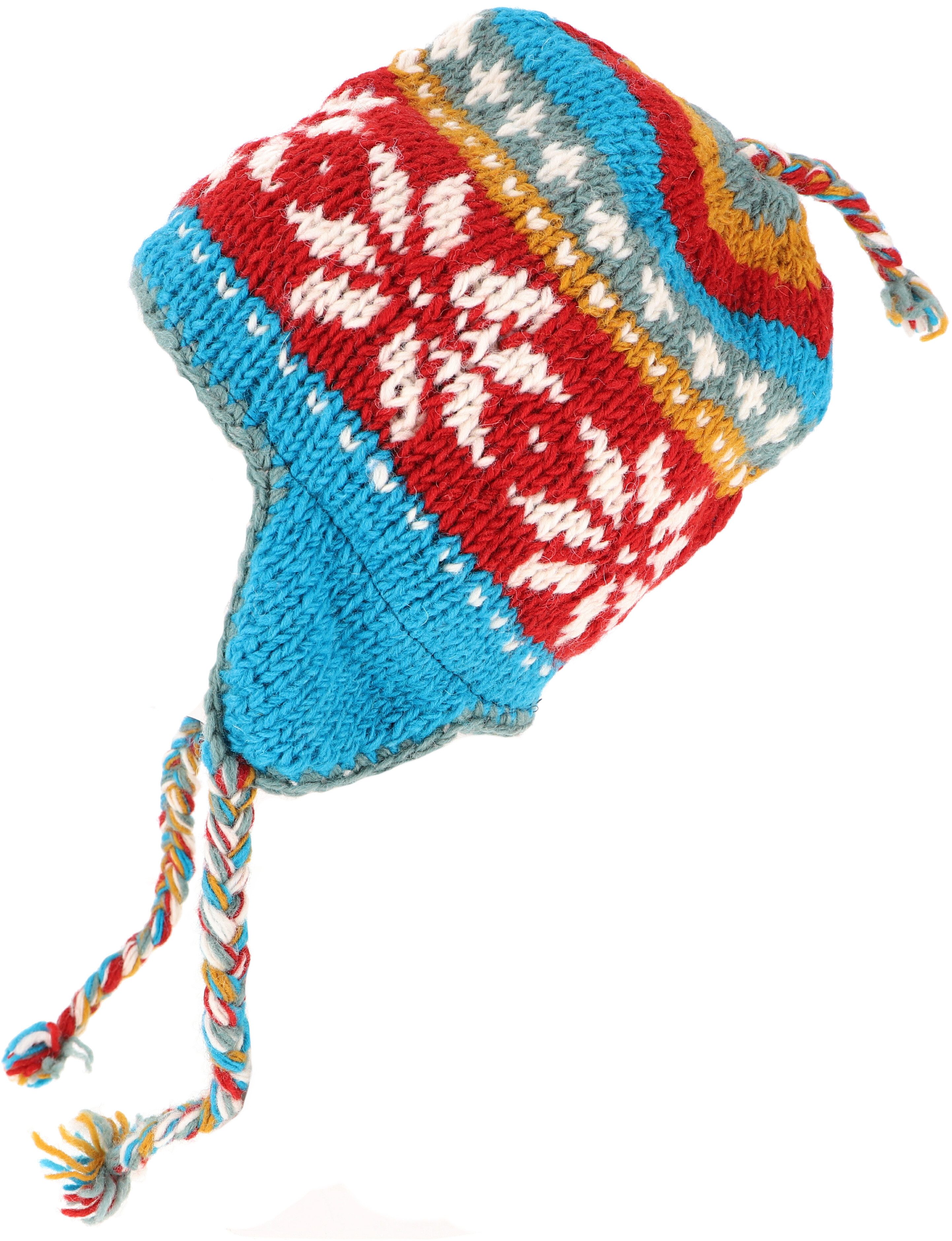 Guru-Shop Strickmütze Wollmütze mit Ohrenklappen, Norwegermütze,.. günstig online kaufen