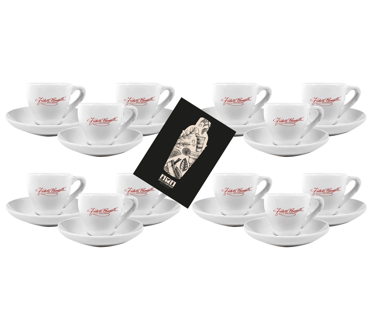 Barista Espressotasse Ramazzotti Espresso Tasse 12er Set Barista Espressotasse mit Unterset