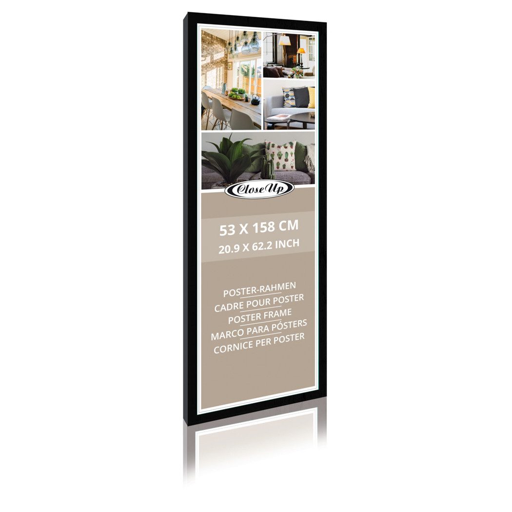 Close Up Bilderrahmen Posterrahmen 53 x 158 cm Holzdekor (MDF) schwarz günstig online kaufen
