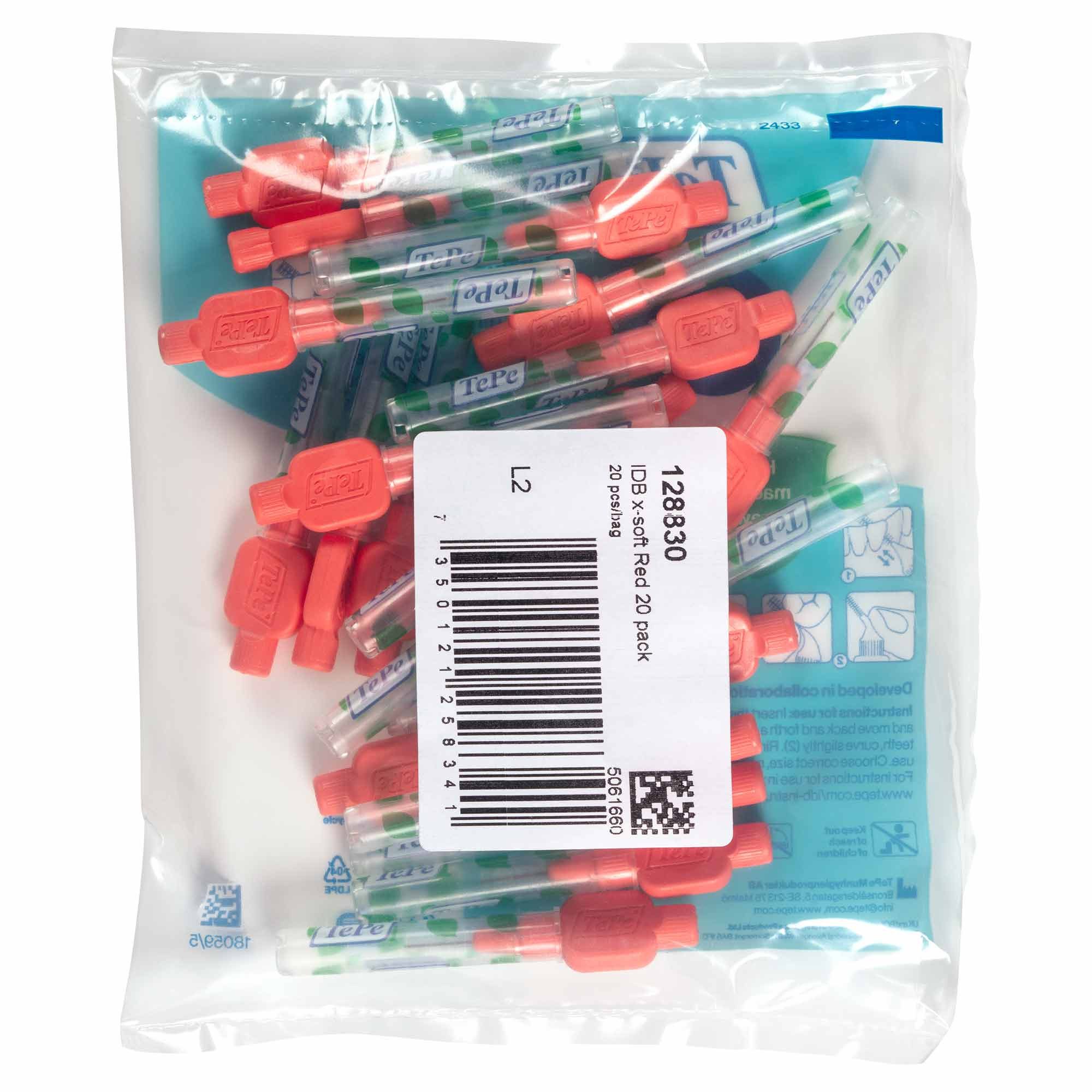TePe Interdentalbürsten 20 Stück extra Soft Zahnreinigungsstäbchen aus Schweden