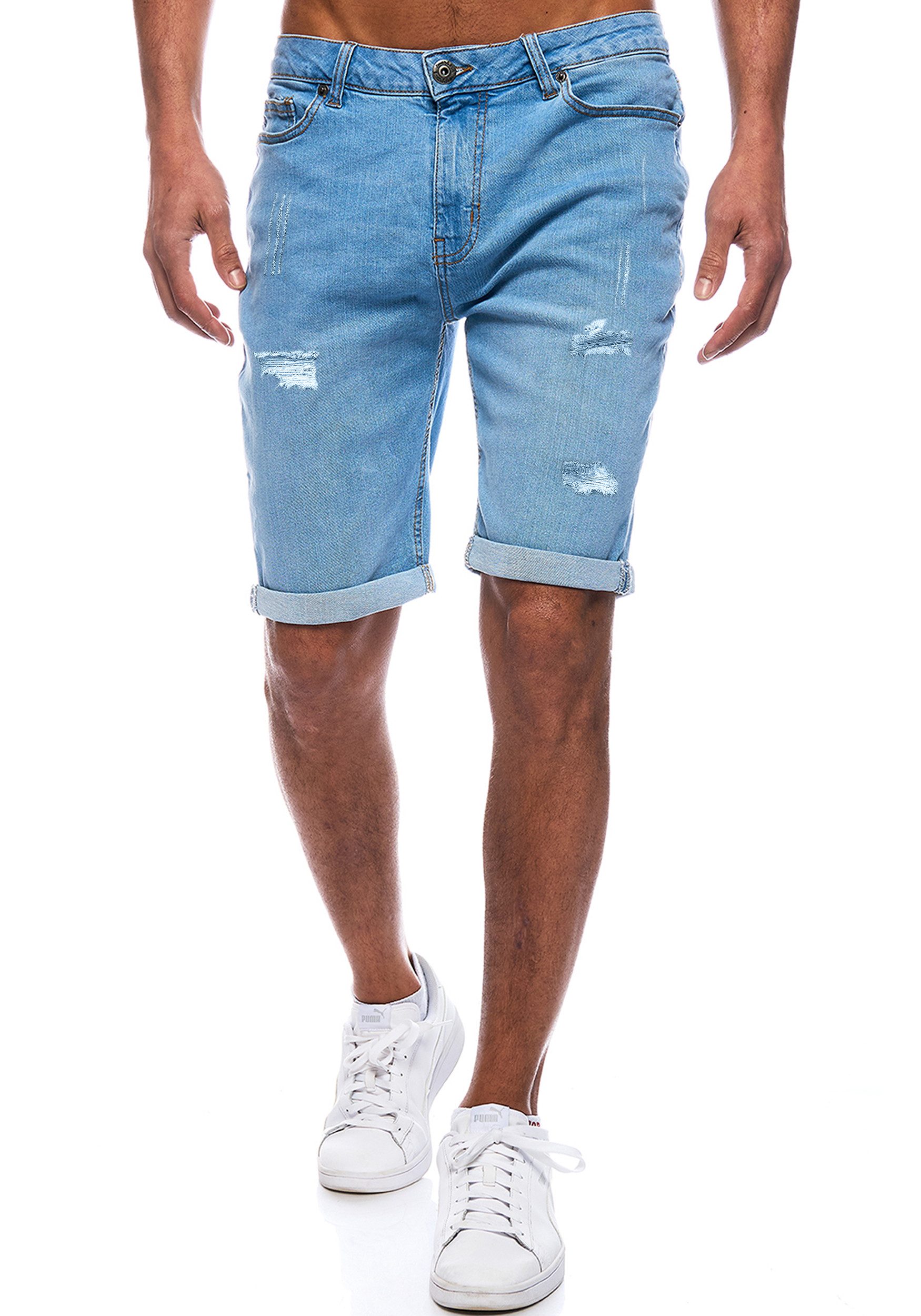 Smith & Solo Jeansshorts Herren, kurze Hosen Männer, Shorts 5-Pocket Style günstig online kaufen
