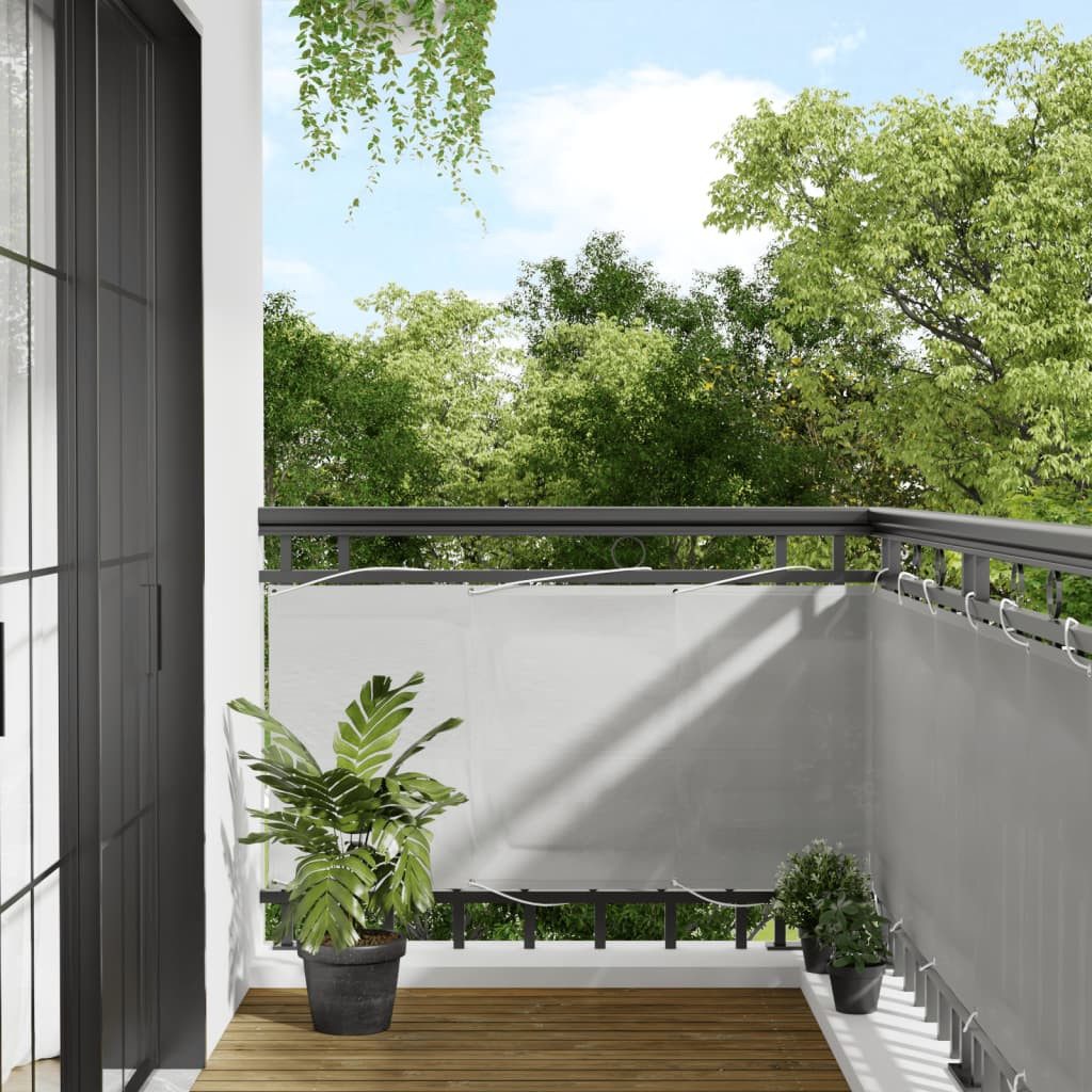 vidaXL Balkonsichtschutz Balkon-Sichtschutz Hellgrau 75x700 cm günstig online kaufen