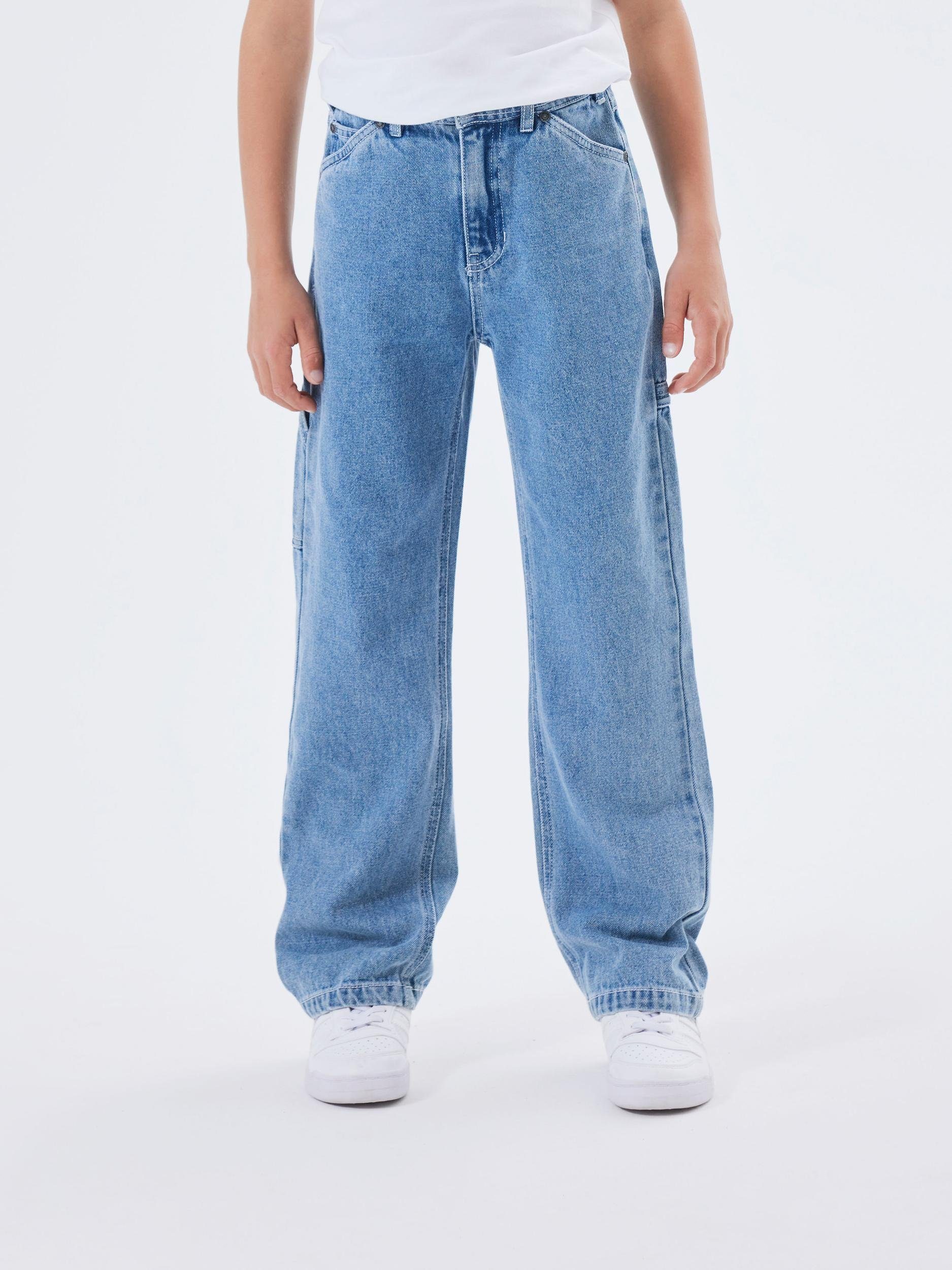 name it 5-Pocket-Jeans NKMRYAN für Jungen mit geradem Bein und 5-Pocket-Style unifarben, casual, straight fit, Baumwolle, Denim