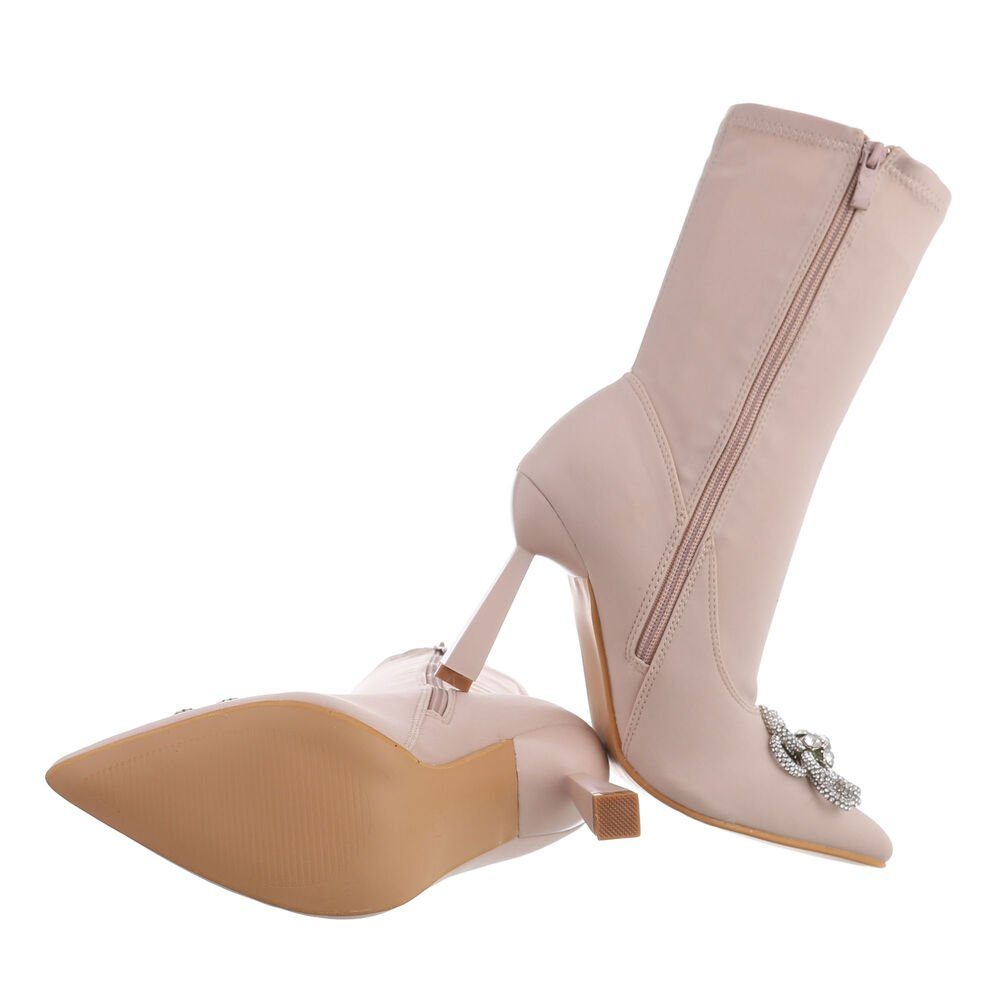 Ital-Design Damen Abendschuhe Elegant High-Heel-Stiefelette (81278280) günstig online kaufen
