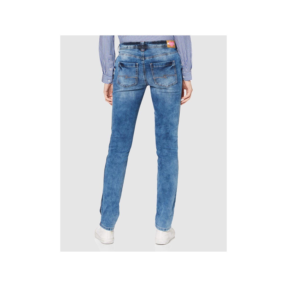 STREET ONE Skinny-fit-Jeans dunkel-blau regular (1-tlg)