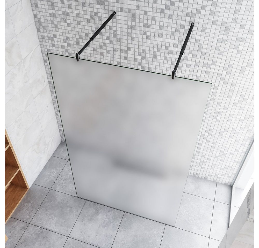 Thumbnail - duschspa Duschwand Duschwand Duschtrennwand Walk in Dusche 200cm Milchglas 10mm Glaswand, Einscheibensicherheitsglas, (S...