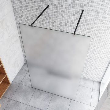 duschspa Duschwand Duschwand Duschtrennwand Walk in Dusche 200cm Milchglas 10mm Glaswand, Einscheibensicherheitsglas, (Set), Glas, Milchglas