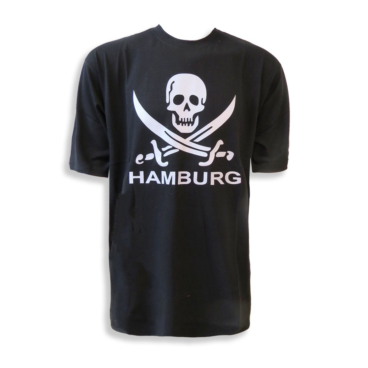 Originelli braun T-Shirt Skull Sonia T-Shirt "Totenkopf Hamburg" Schwert