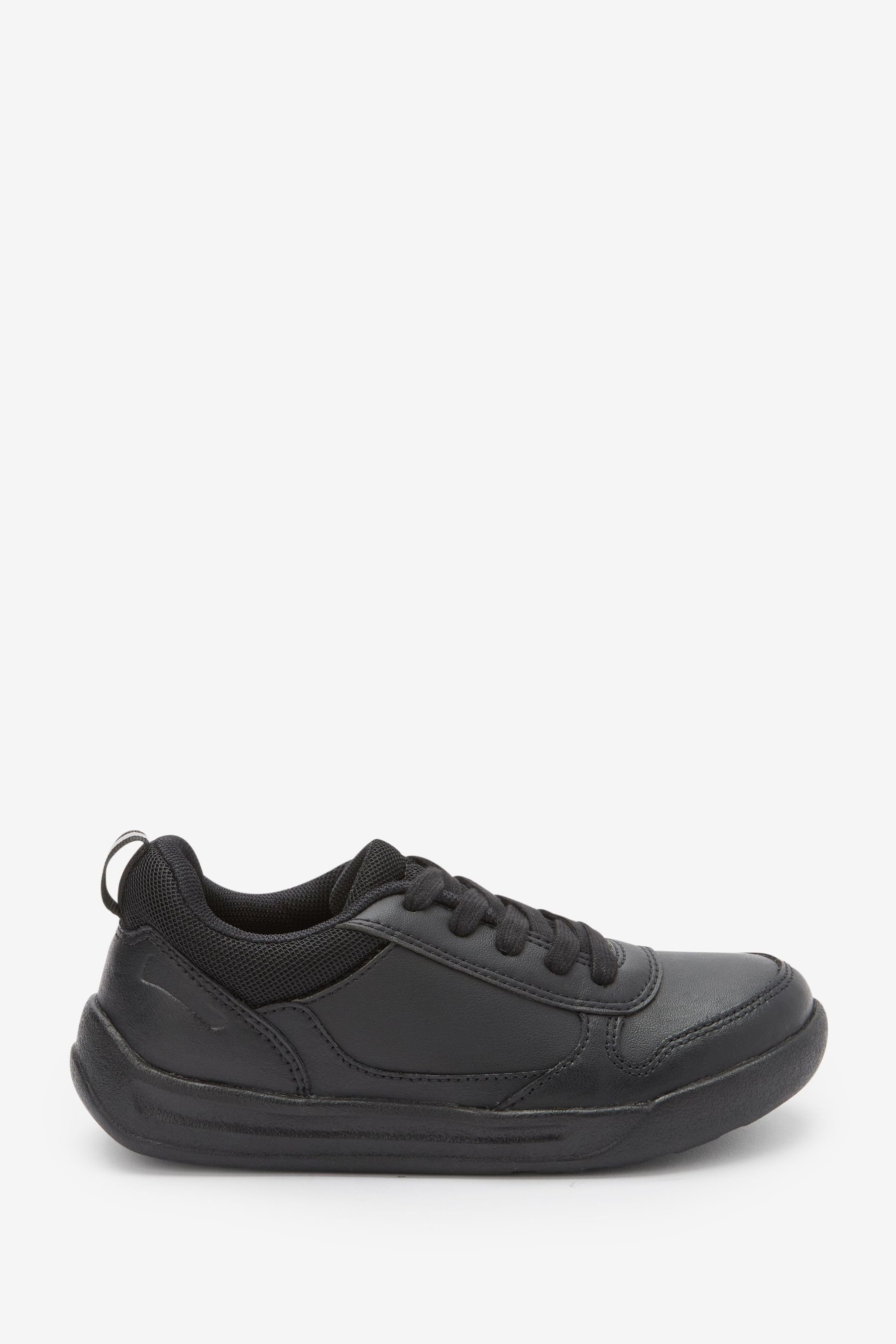 Next Schulturnschuhe aus Leder – Extraweit Sneaker (1-tlg) Black Lace-Up