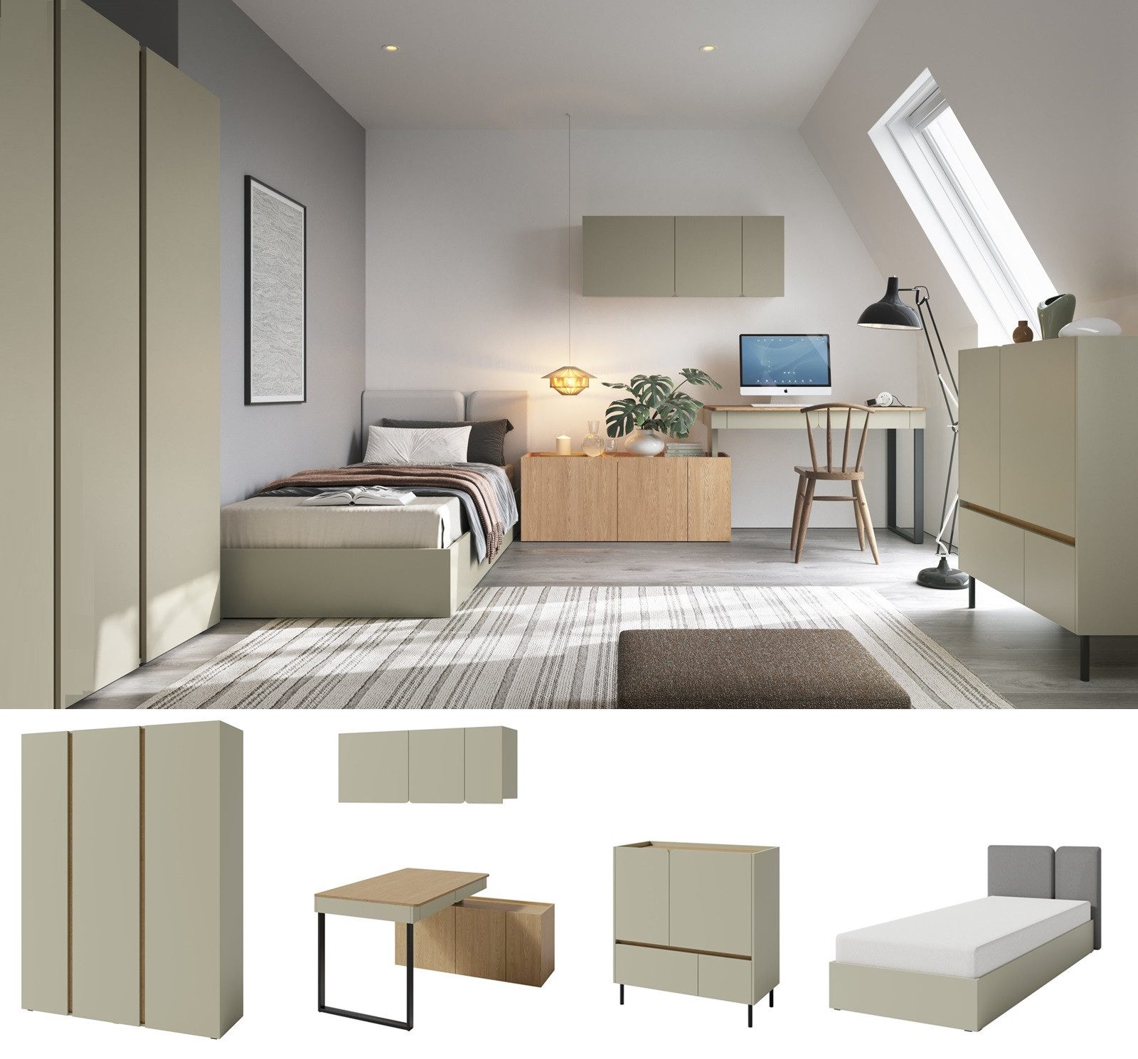 QMM TraumMöbel Jugendzimmer-Set komplett Laris Set günstig online kaufen