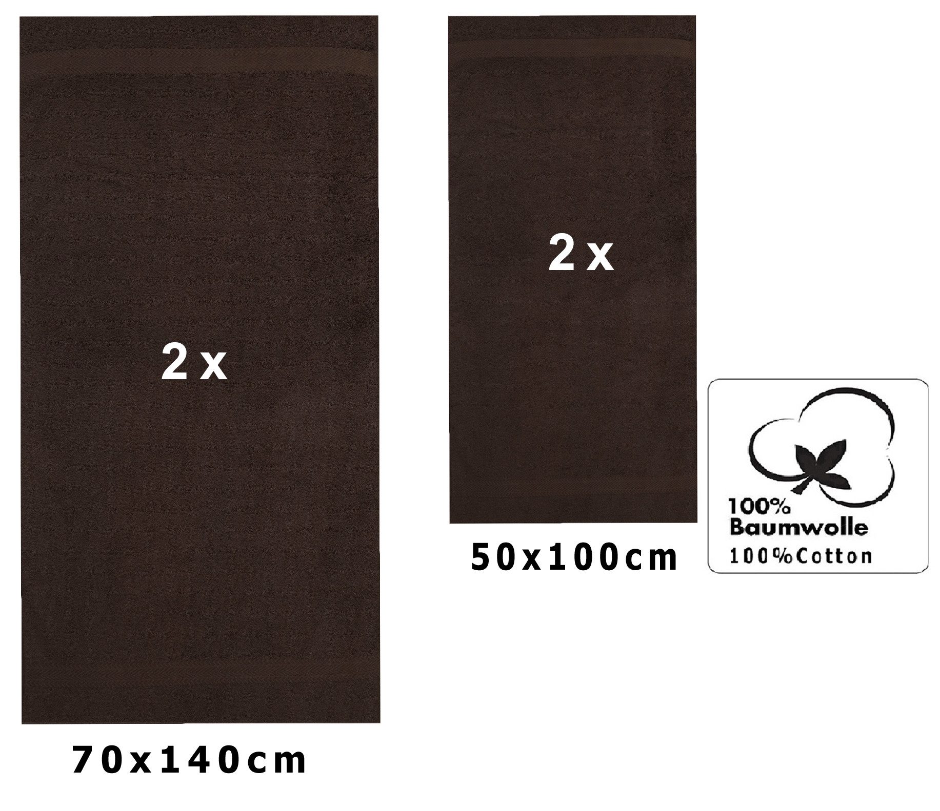 Betz Handtuch Set 4-tlg. PREMIUM 2 Handtücher und 2 Duschtücher, 100% Baumw günstig online kaufen