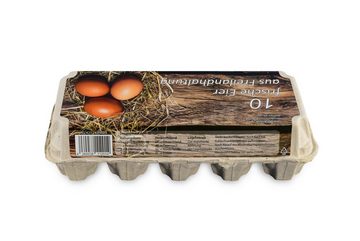 Funny Eierbecher 10er Eierkartons, Pappe, 154 Stück, Bodenhaltung, Freilandhaltung