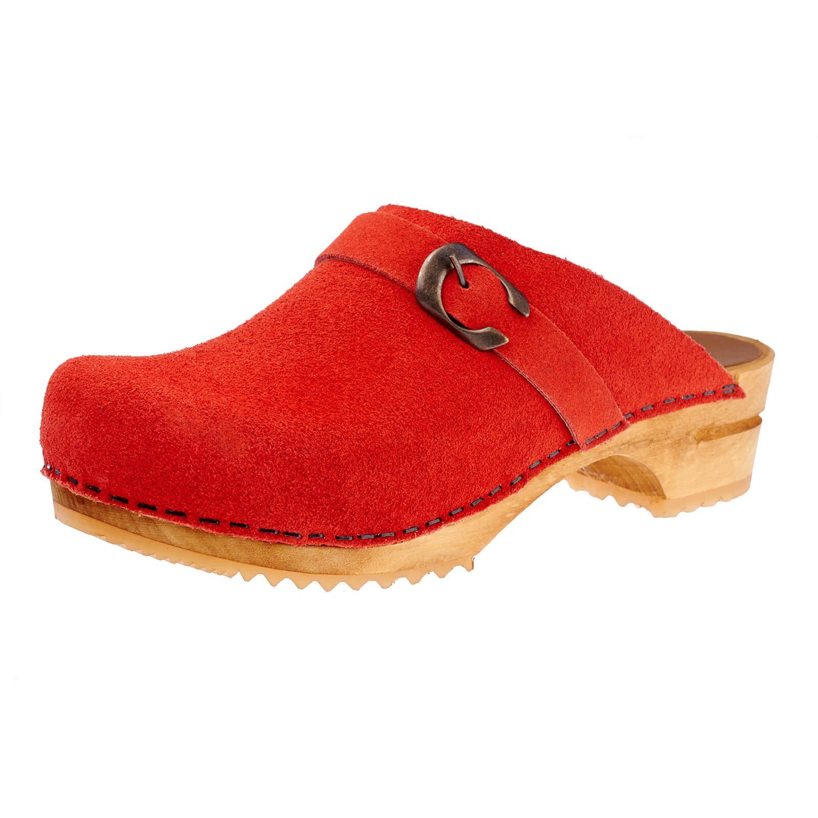 Sanita Wood-Hedi Open Clog Coral Sandale