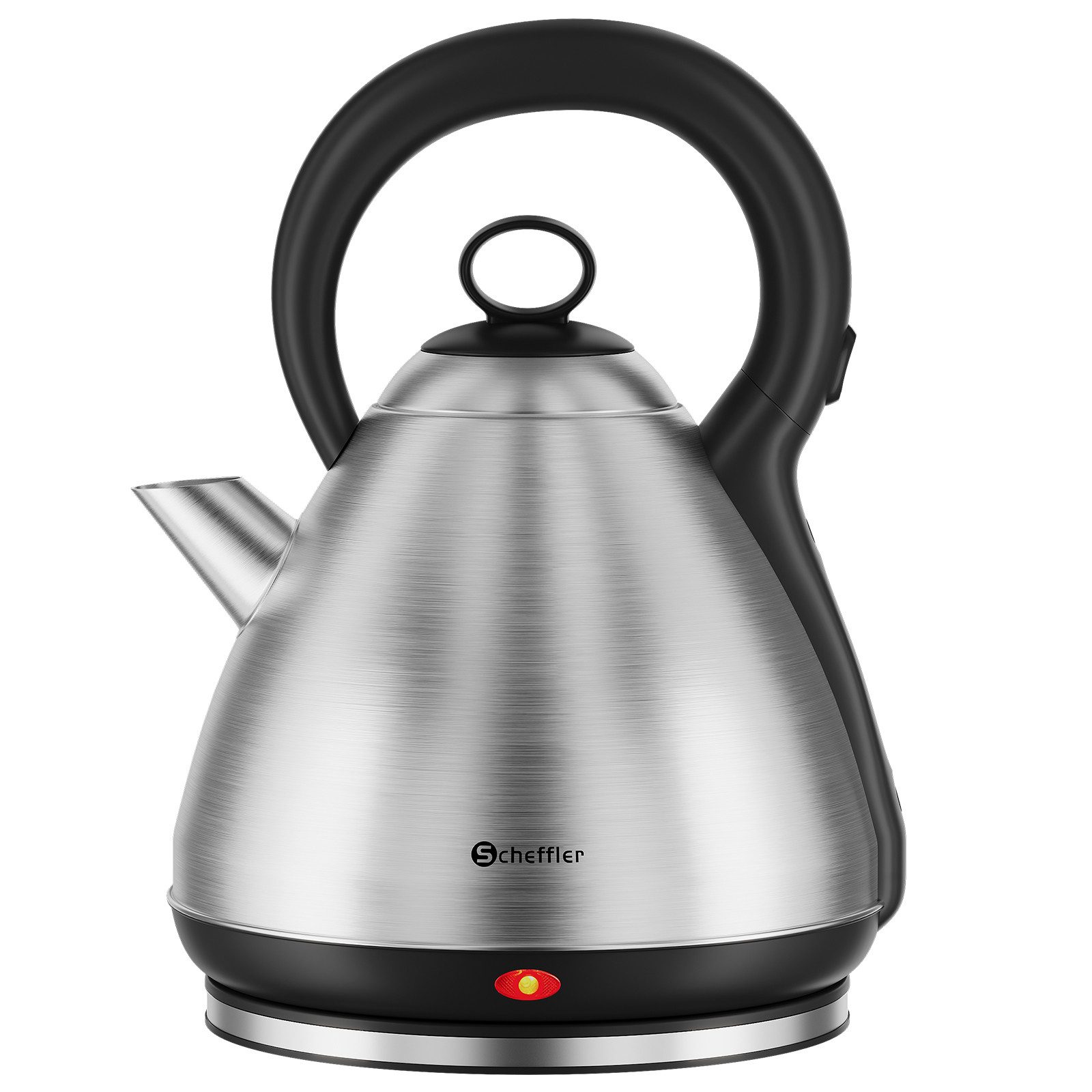 Scheffler Wasserkocher Edelstahl 3,5/6 Liter Retro Teekocher Elektrischer Trockengehschutz, 3.5 l, 1800 W, Schnellkochfunktion, Perfect-pour-Ausgustülle, Fester Filter, BPA-frei