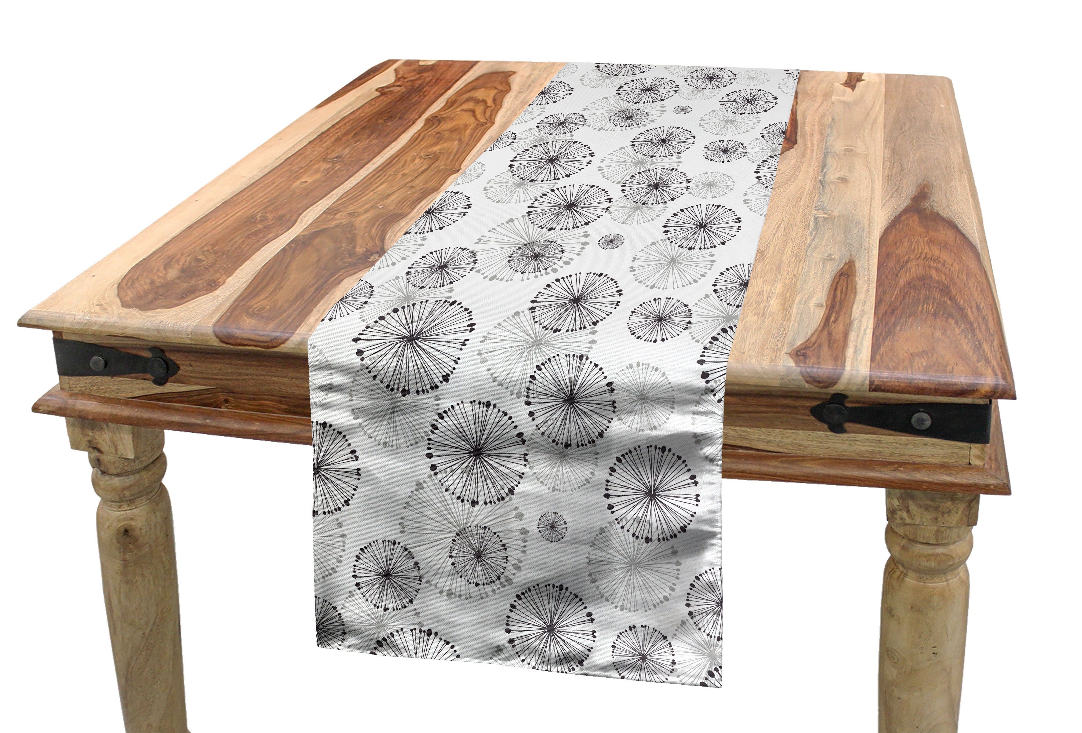 Tischläufer, Rechteckiger Dekorativer Abakuhaus Küche Abstrakt Löwenzahn-Motiv Tischläufer Esszimmer