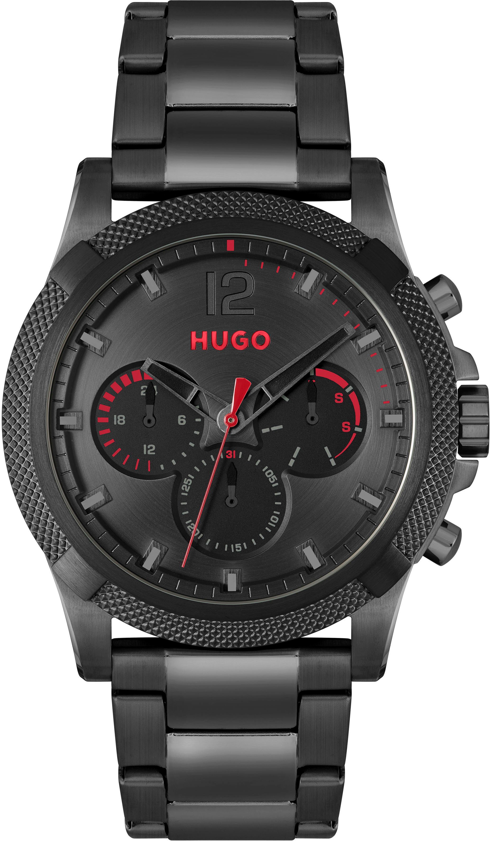 HUGO Multifunktionsuhr #IMPRESS - FOR HIM 1530296, Quarzuhr, Armbanduhr, He günstig online kaufen