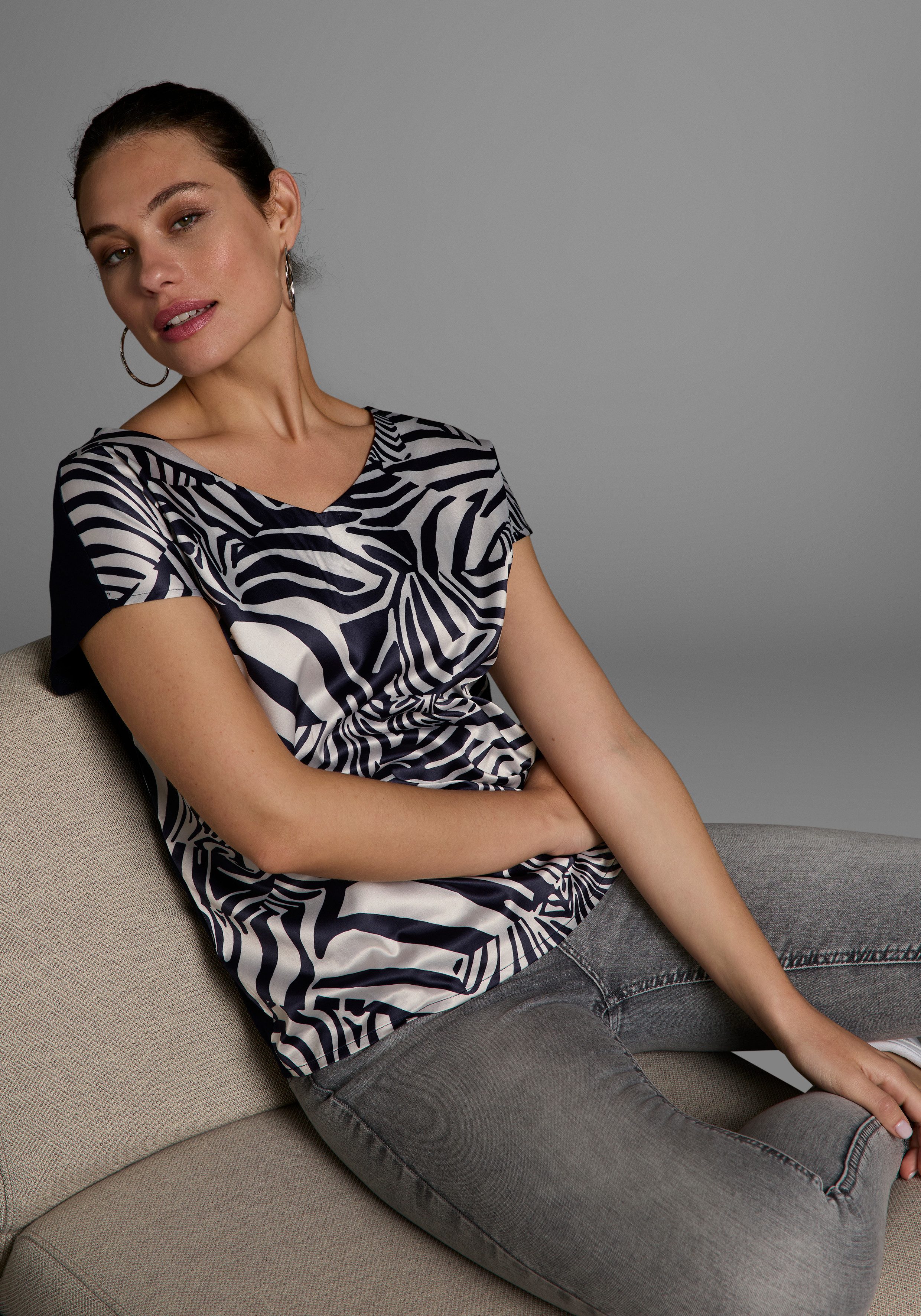 Laura Scott Shirtbluse in Shirt-Optik, vorne günstig online kaufen