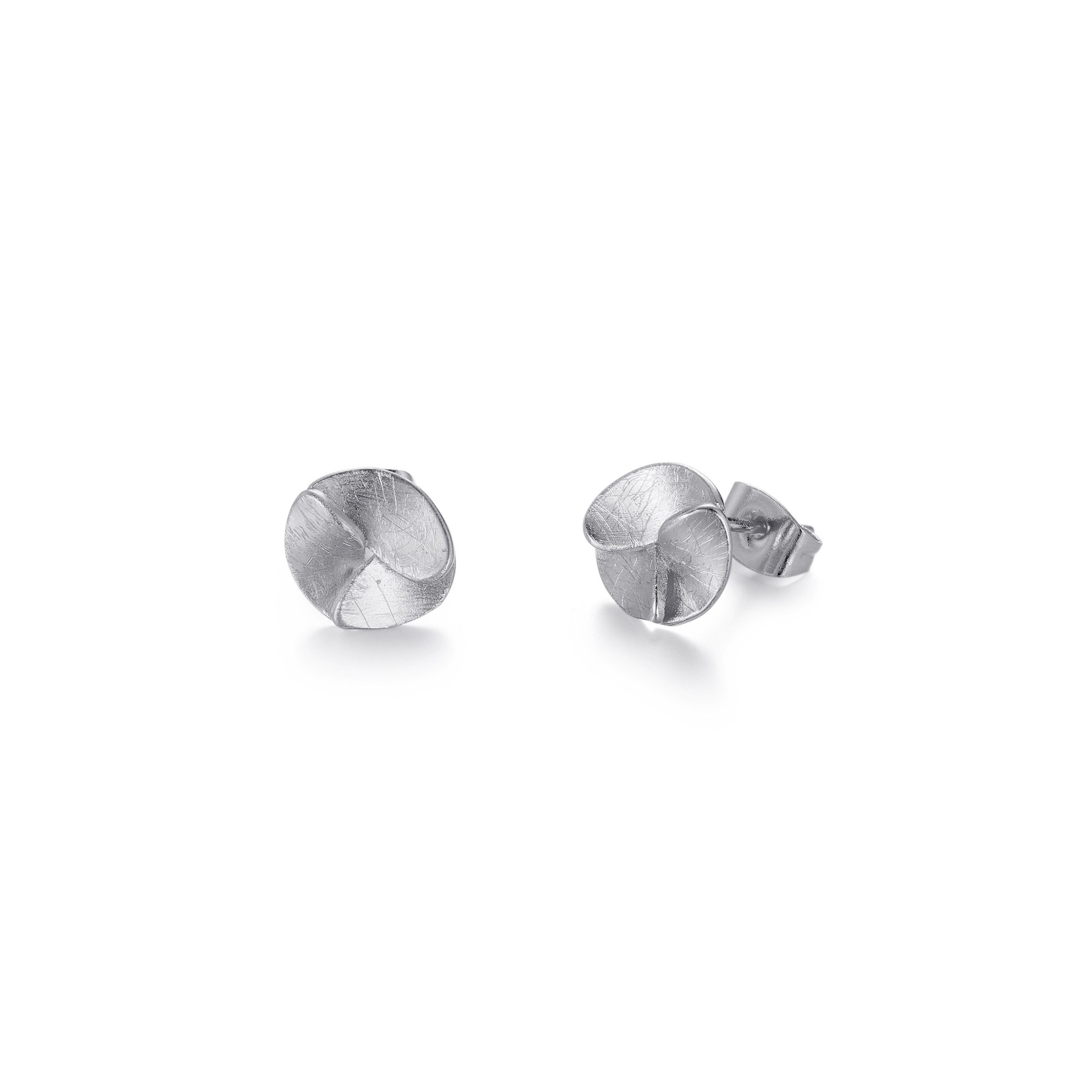 Kingka Paar Ohrstecker Blüte silberfarben Schmuck Geschenk Ohrschmuck Ohrring, zu Kleid, Shirt, Hoodie, Jeans, Pumps, Büro, Urlaub, Fest, Party