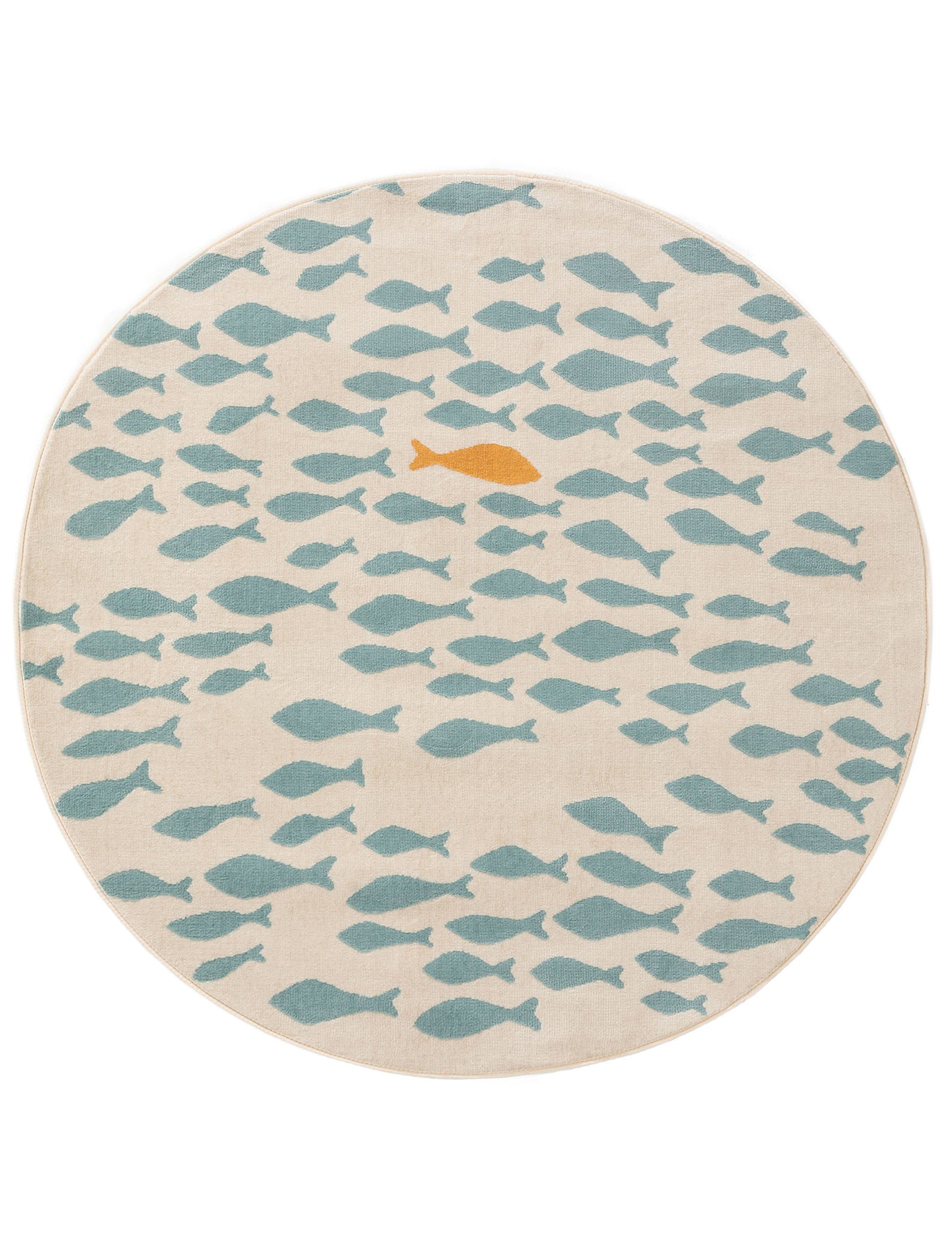 benuta Kinderteppich Fabius, rund, Höhe: 6 mm, Kunstfaser, Berber, Ethno-St günstig online kaufen