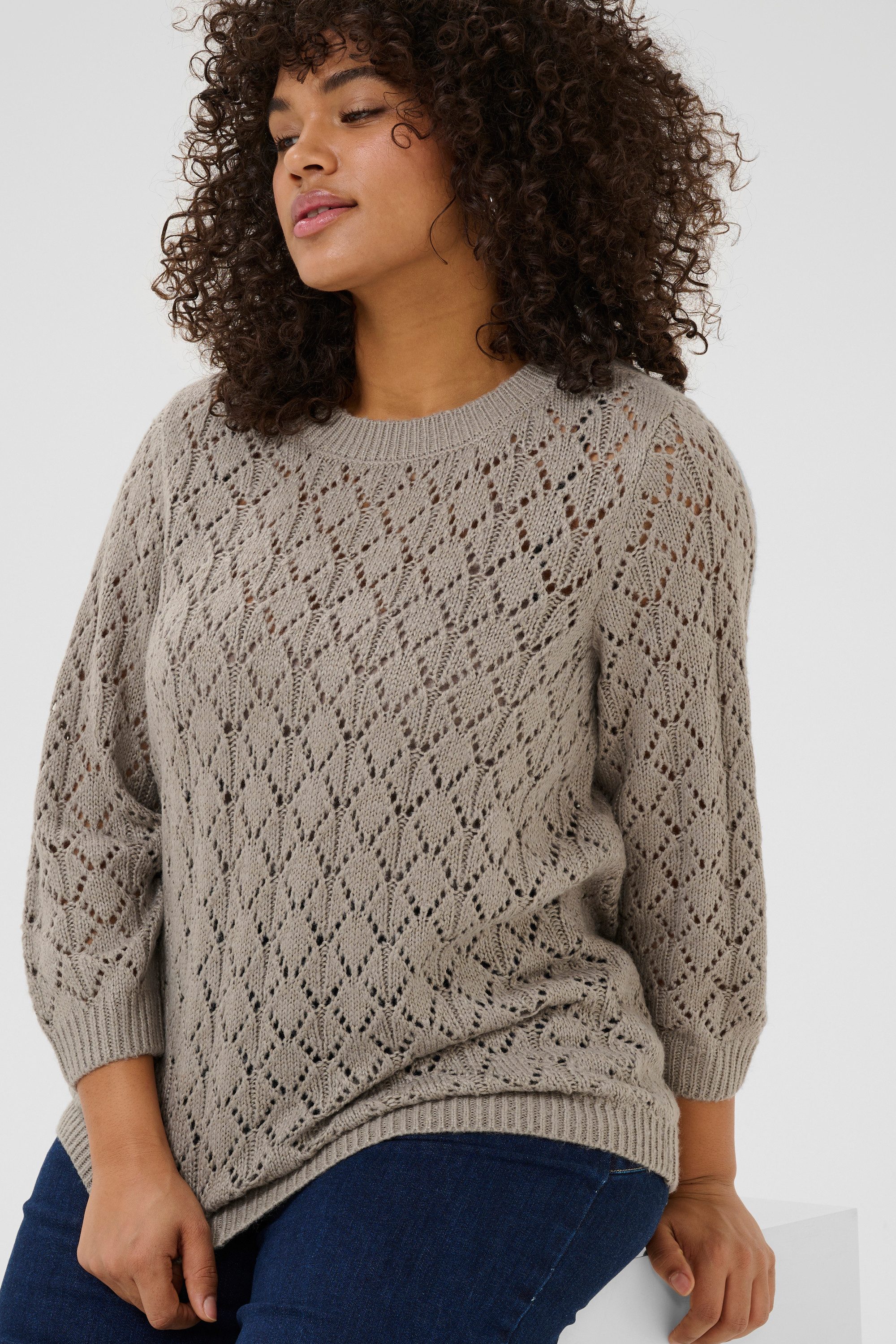 KAFFE Curve Strickpullover Strickpullover KCmika Große Größen