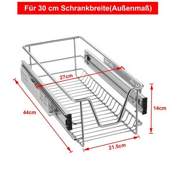 UISEBRT Schublade Küchenschublade Teleskopschublade Schrankauszug 30cm