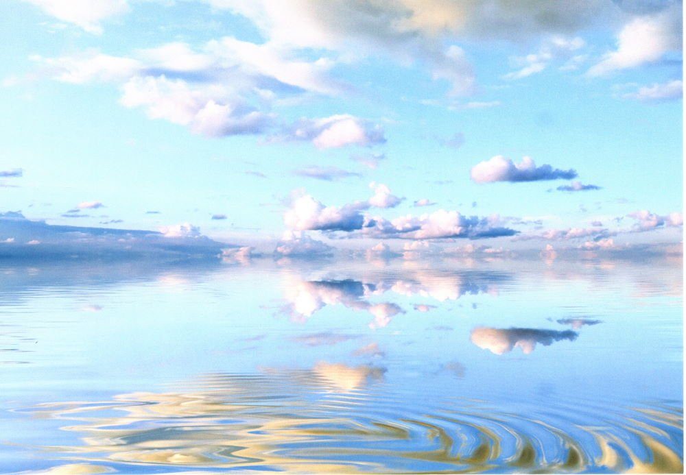 Postkarte nbuch "Wasser, besinnlichen 24 Wolken" n mit Wind und