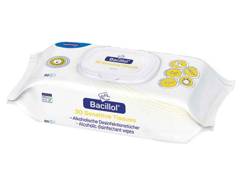 Gedikum Bacillol® 30 Sensitive Tissue Desinfektionstücher 80 Tücher Reinigungstücher