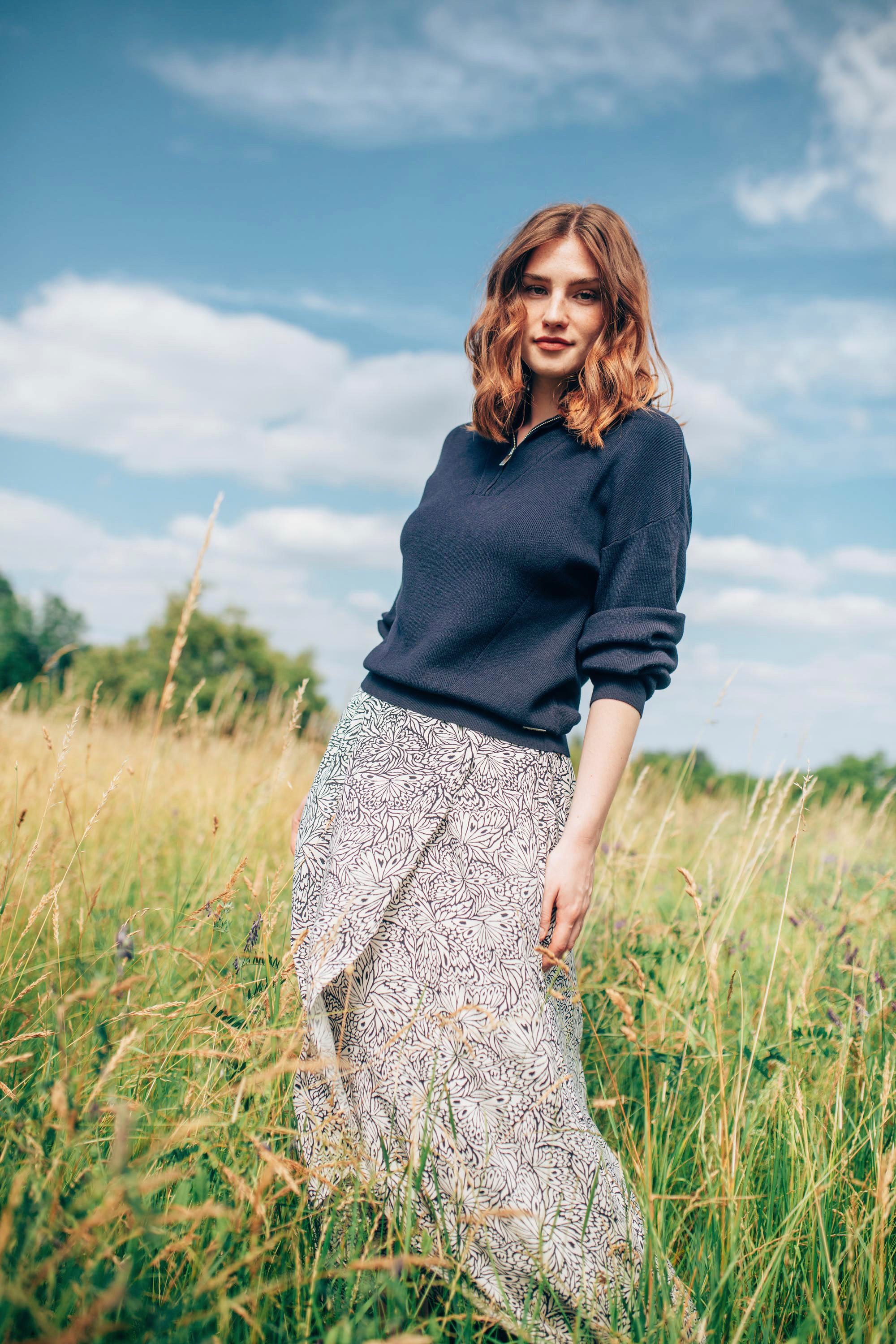 Ragwear Longpullover LINSET mit Markenlabel, aus Viskose und Nylon, Regular Fit