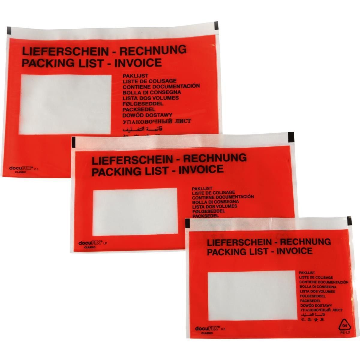 Soennecken Dokumententasche Dokumententasche Lieferschein Rechnung C6 mF sk rt 250 St./Pack.