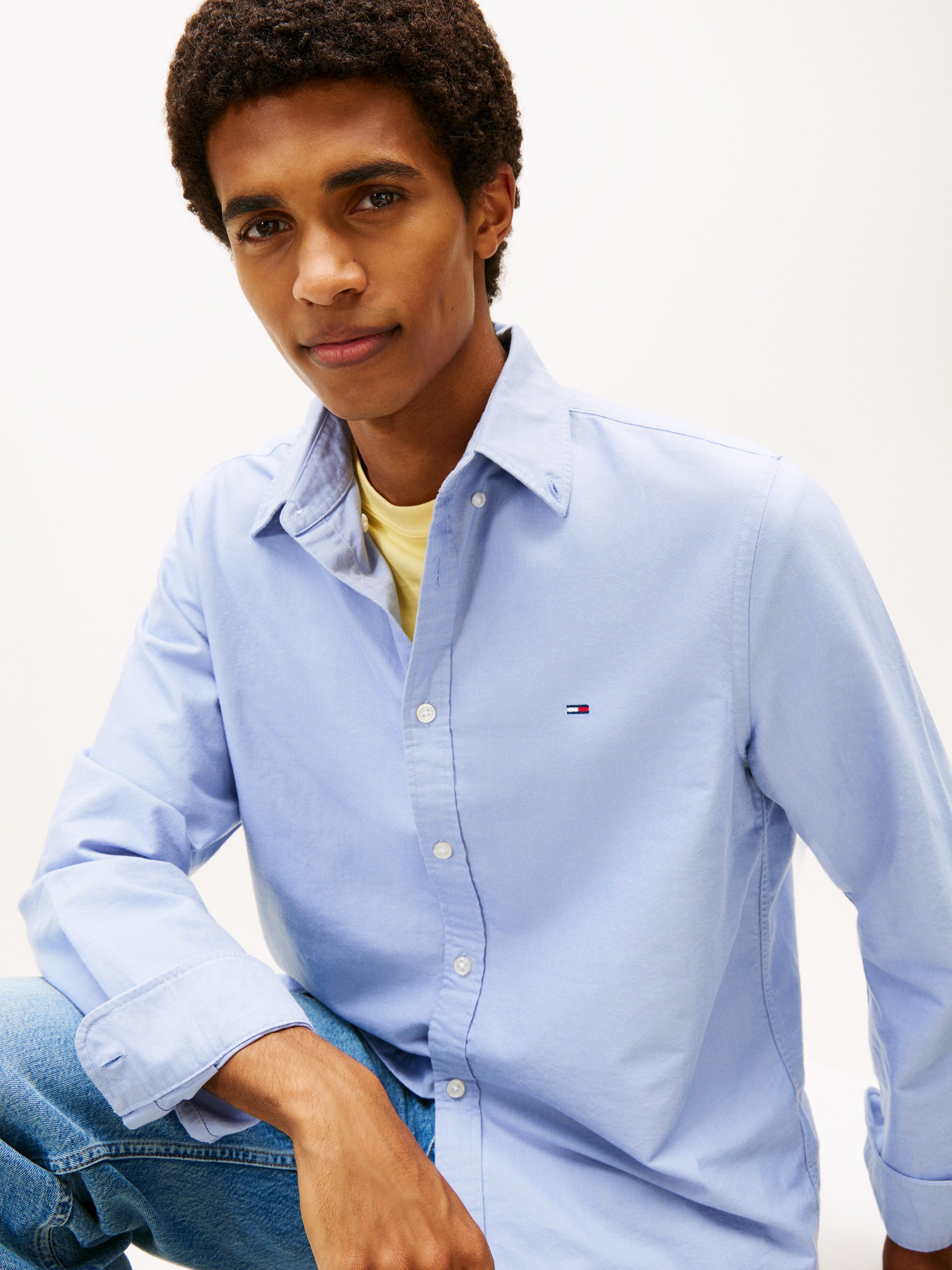 Tommy Jeans Langarmhemd TJM OXFORD regular fit, Button-down-Kragen, basic günstig online kaufen