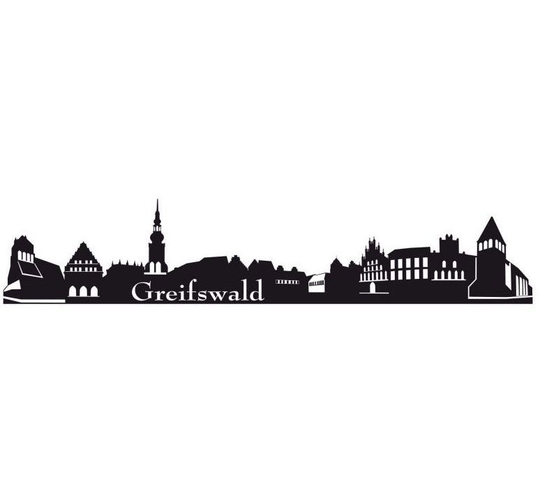 Wall-Art Wandtattoo XXL Stadt Skyline Greifswald 120cm (1 St)