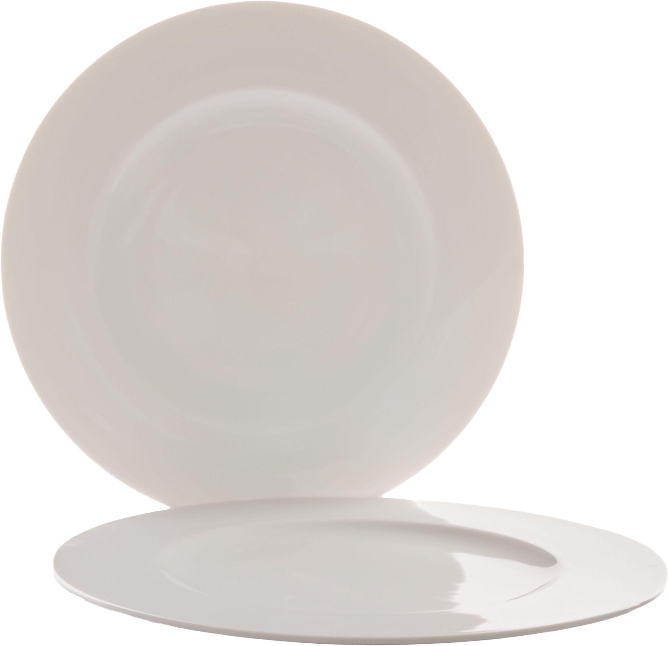 Retsch Arzberg Servierplatte Platzteller HEIKE WEISS 32 cm, Set 2-teilig, rund, Porzellan, Porzellan, (Set, 2-tlg), vielfältig einsetzbar als Platzteller,Servierplatte oder für Tischdeko