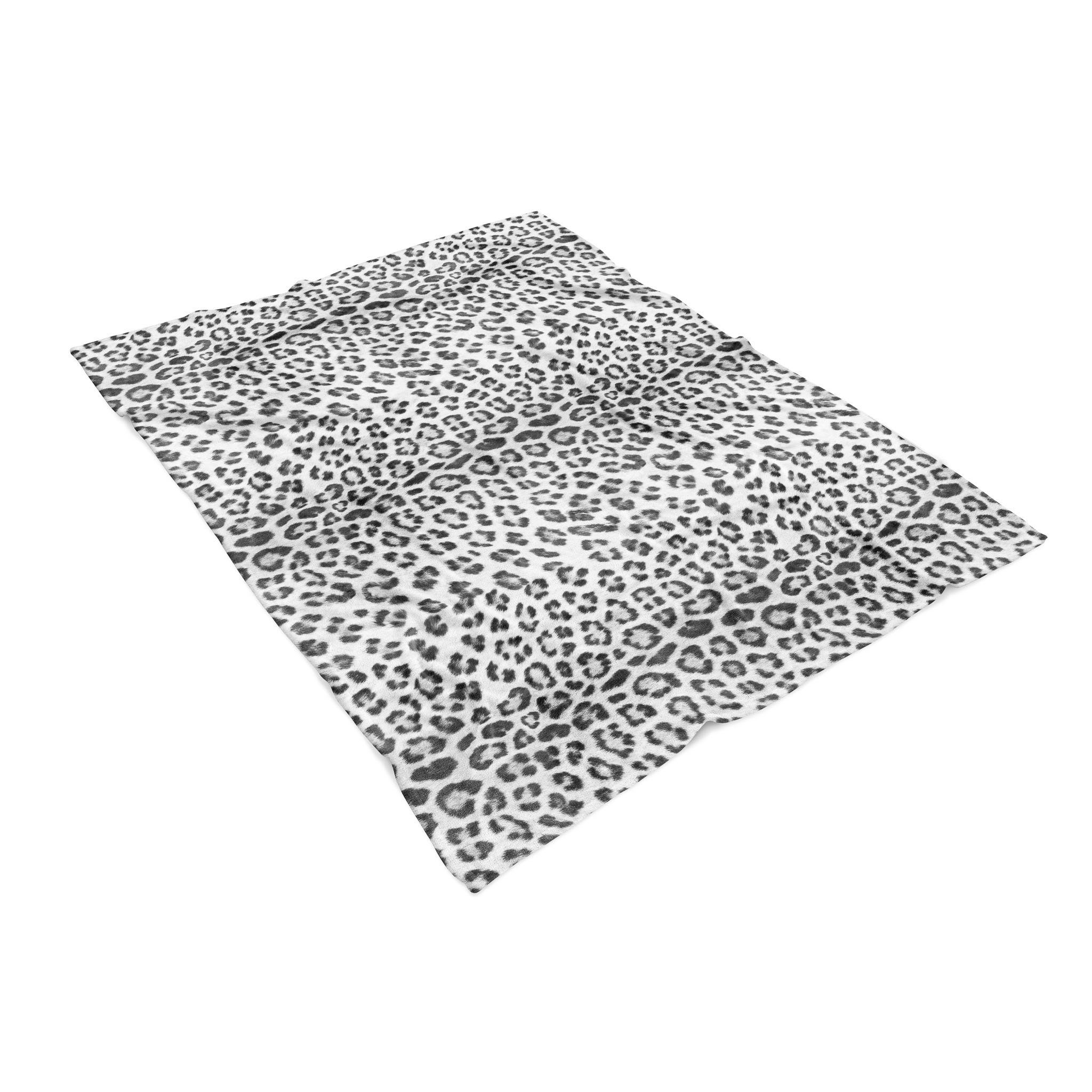 Wohndecke Snow Leopard Plaid 140x200 Grey 140x200, Heckett and Lane, Tagesdecke Kuscheldecke Schmusedecke