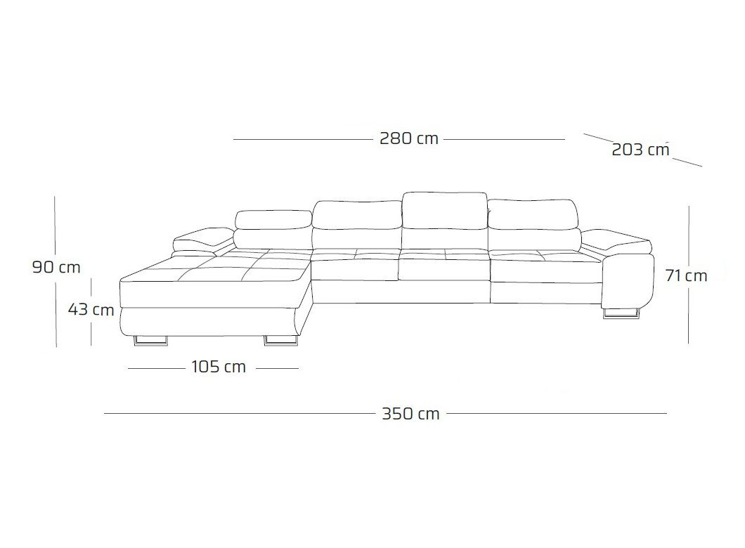 NEXT COLLECTION Ecksofa Alonzo Maxi, Verstellbare günstig online kaufen