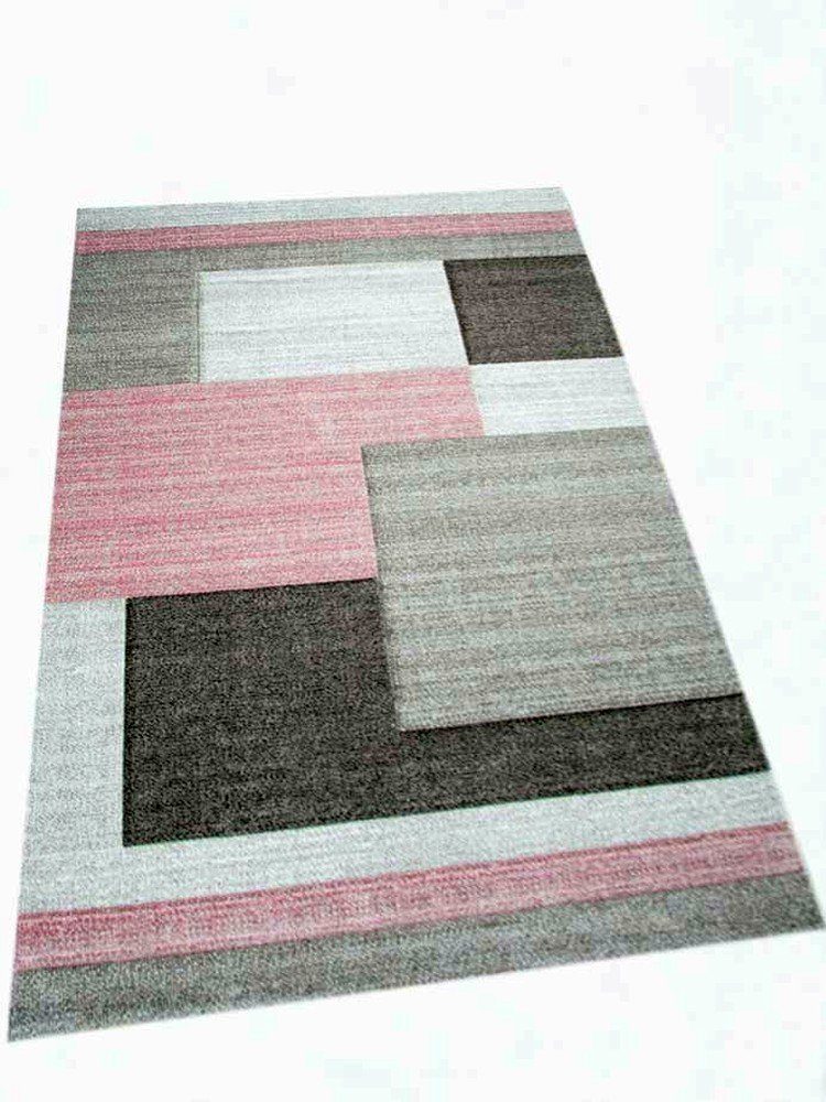 Carpetia Teppich Moderner Teppich Kurzflor Wohnzimmerteppich Karo pastell r günstig online kaufen