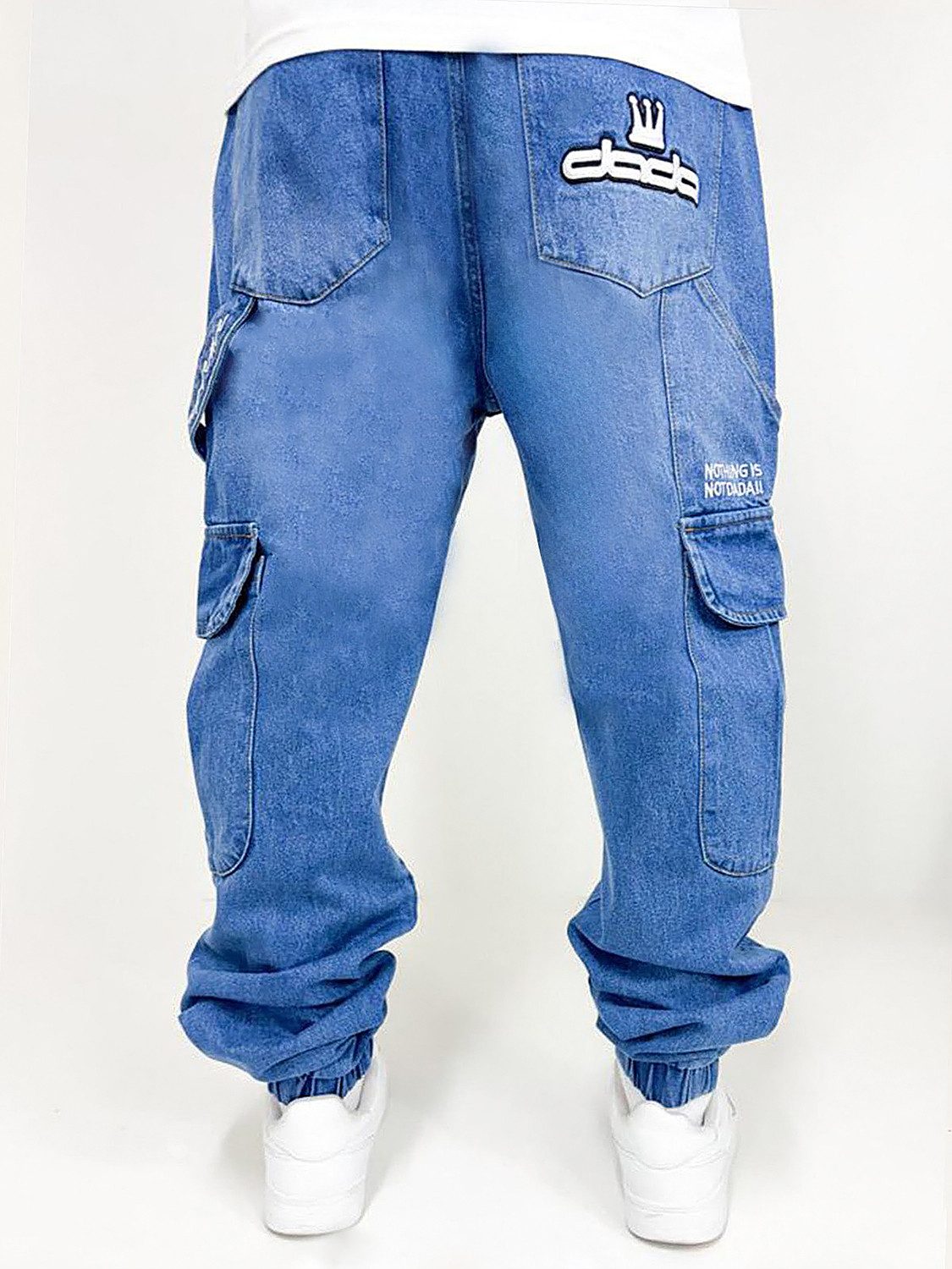 DADA Supreme Regular-fit-Jeans Cargo Baggy Hose mit Worker Look Worker Carg günstig online kaufen