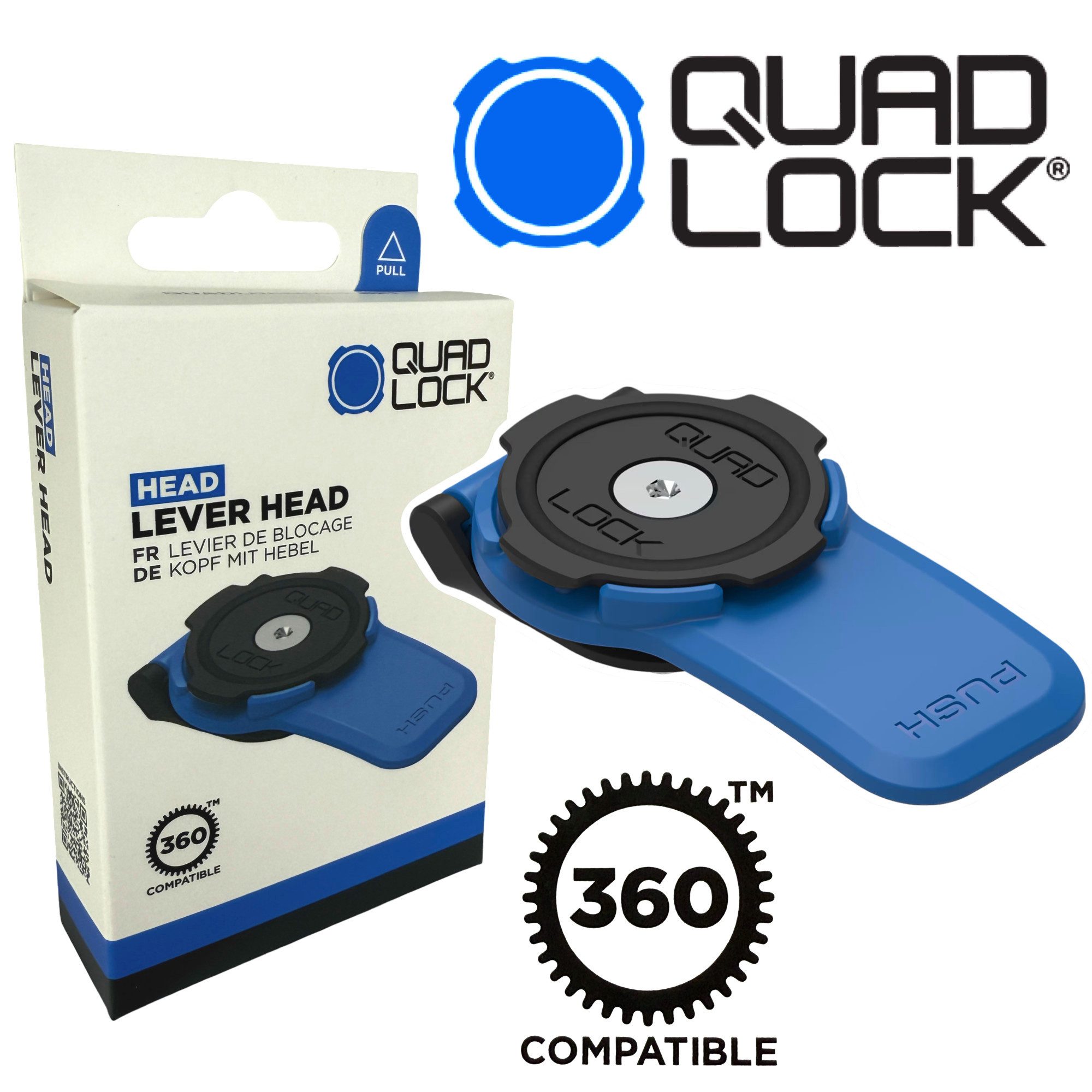 Quad Lock Handy-Halterung QUAD LOCK 360 Head Verschlusskopf Handy Halter Ersatz Hebel