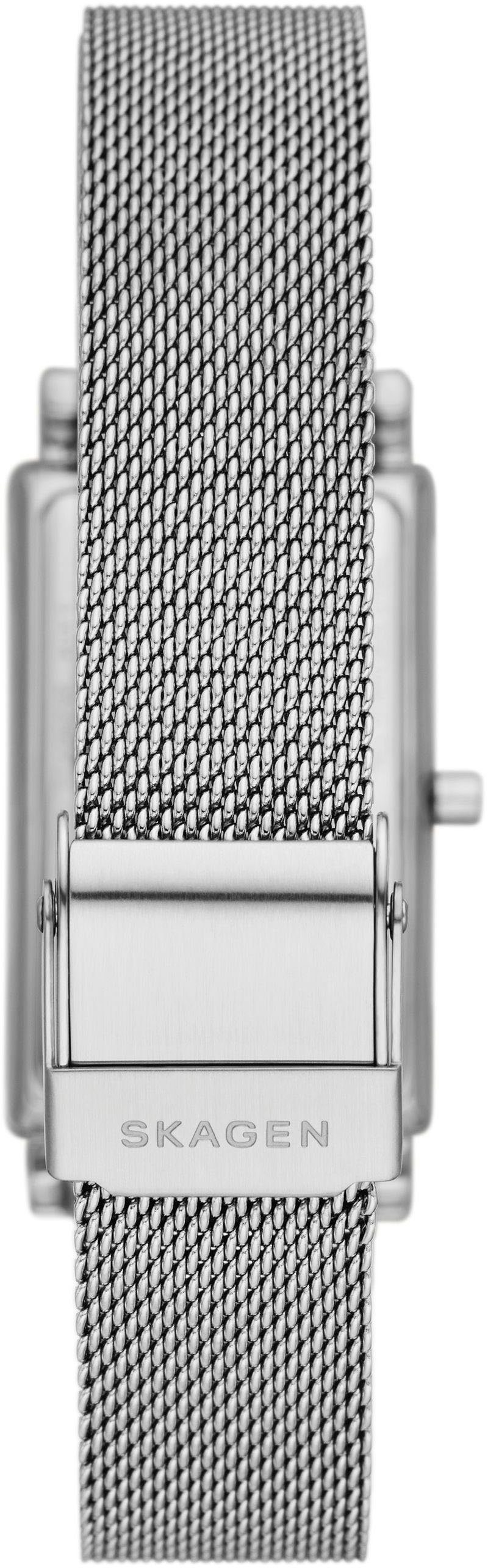 SKAGEN Quarzuhr HAGEN MICRO SKW3096, Armbanduhr, Damenuhr, Edelstahlarmband, analog