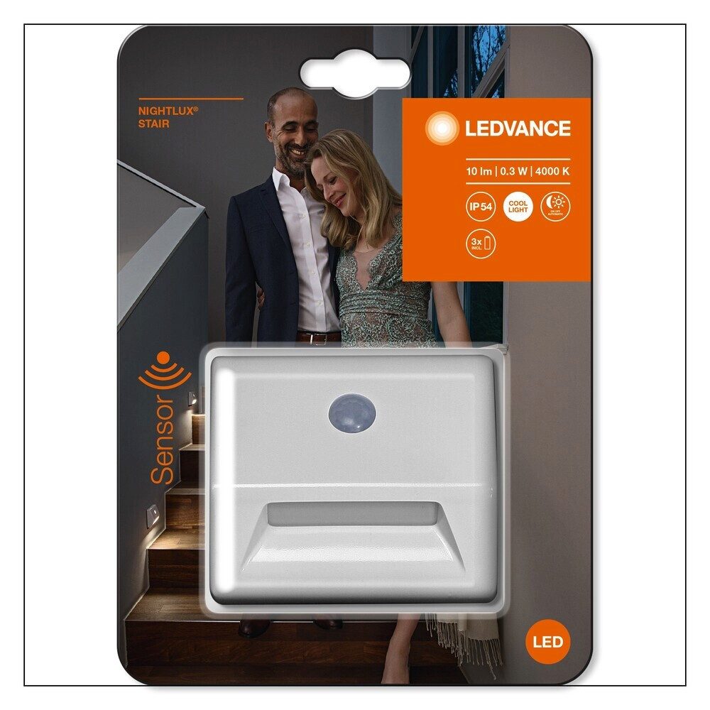 Ledvance Nachtlicht Acrylonitrile butadiene styrene (ABS), 0,25W, kaltweiß, 10lm, L28mm, wassergeschützt, kaltweiß