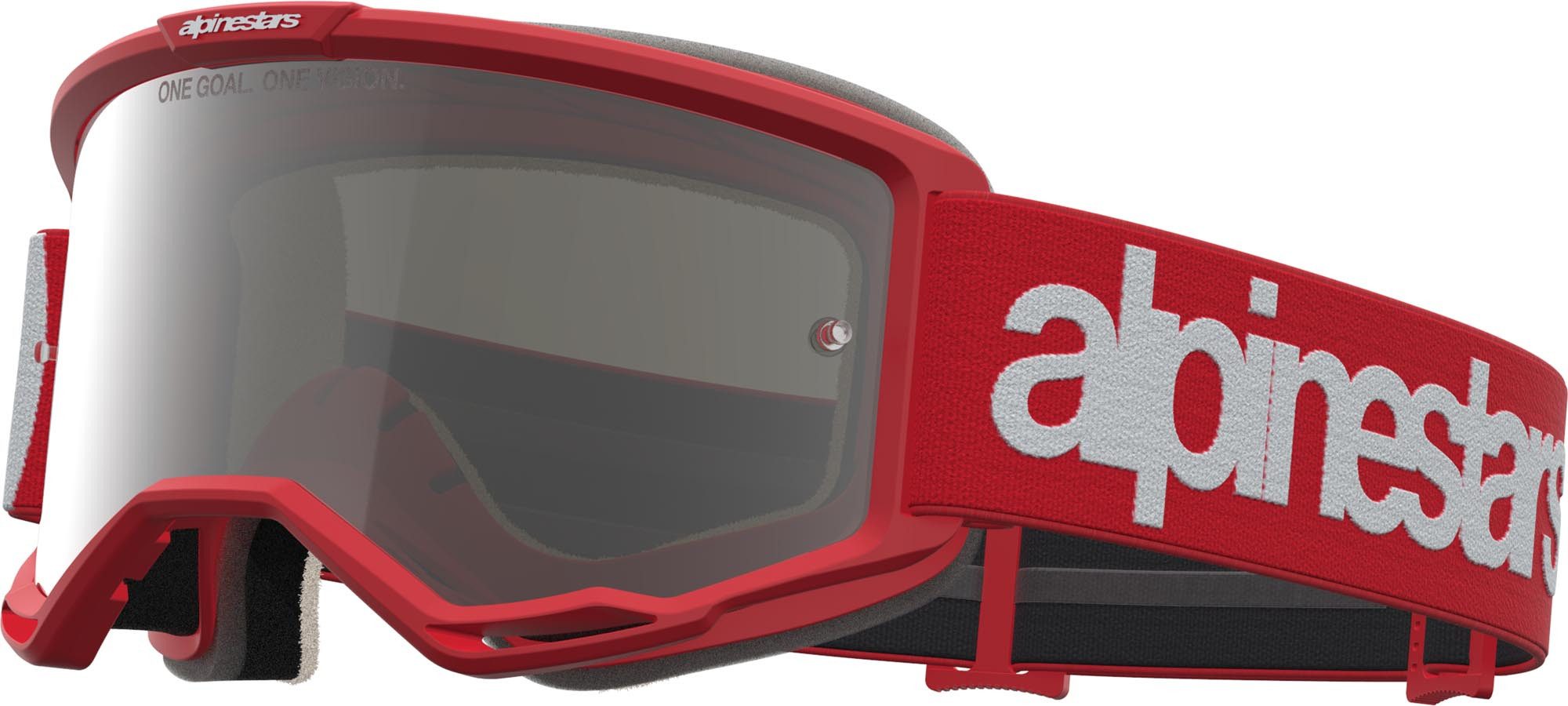 Alpinestars Motorradbrille Vision 5 Hone Mirror Motocross Brille, Antifog,Mit Band,Verspiegelt