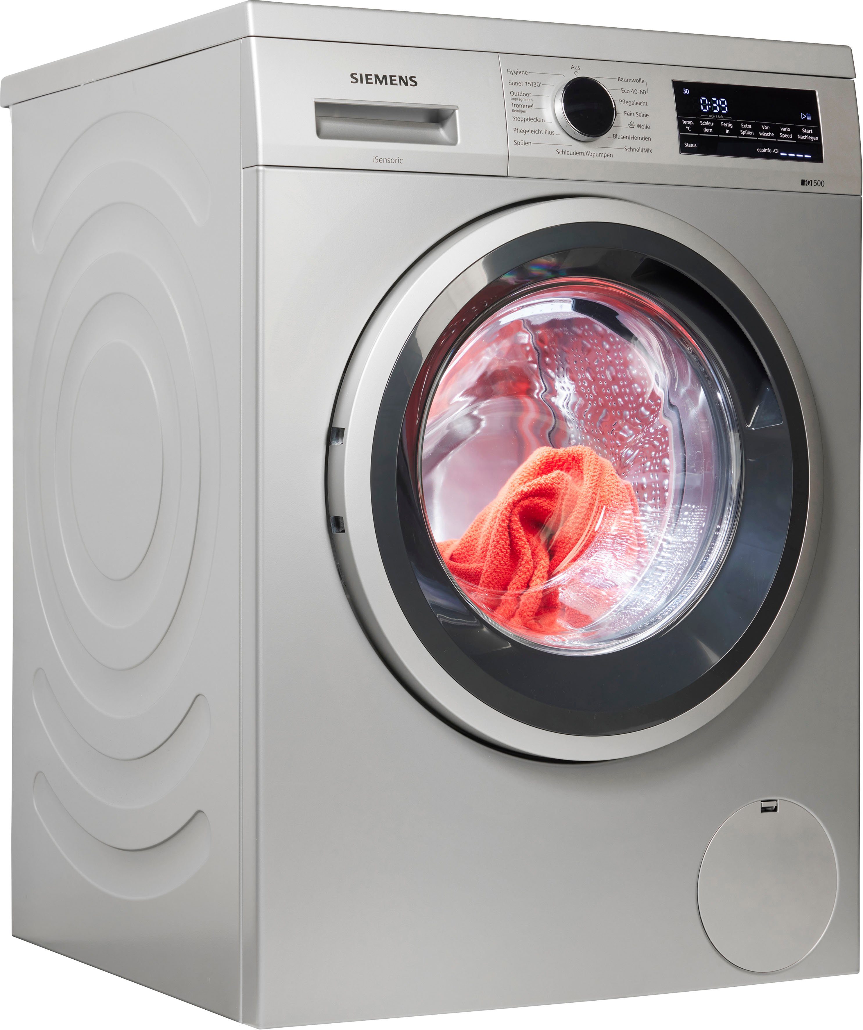 SIEMENS Waschmaschine WU14UTS9, 9 kg, 1400 U/min, Beste  Energie-Effizienzklasse A - unsere energieeffizienteste Waschmaschine.