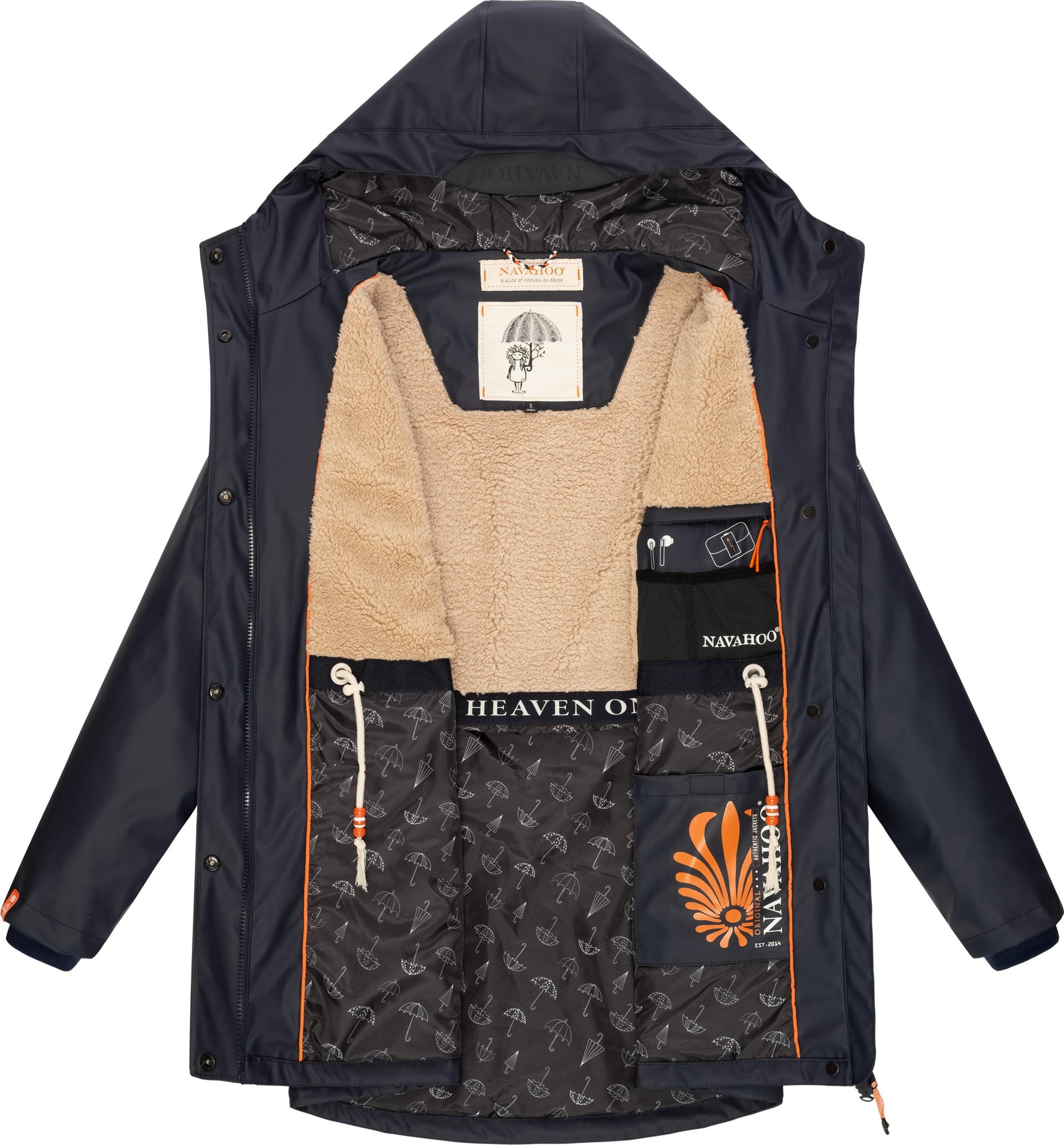 Navahoo Regenmantel Rainy Forest modischer Damen Outdoor Regenparka