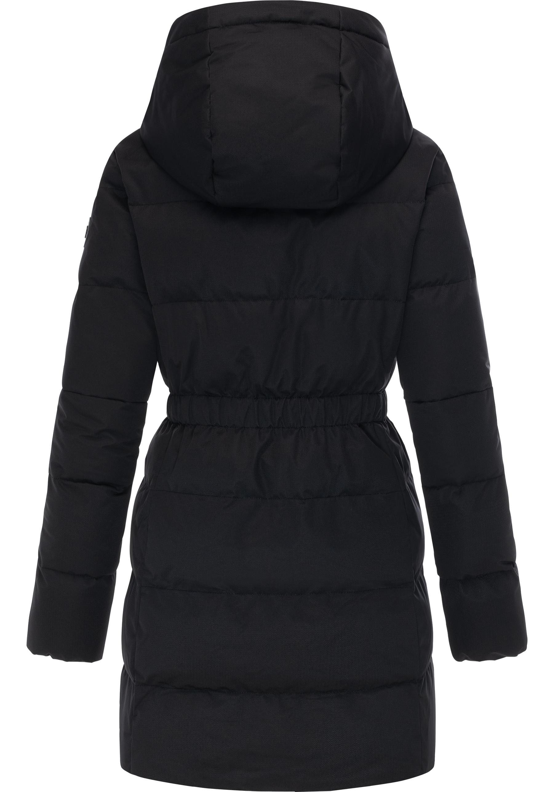 Ragwear Steppmantel Niani YOUMODO Warmer Wintermantel mit hohem Kragen und Kapuze