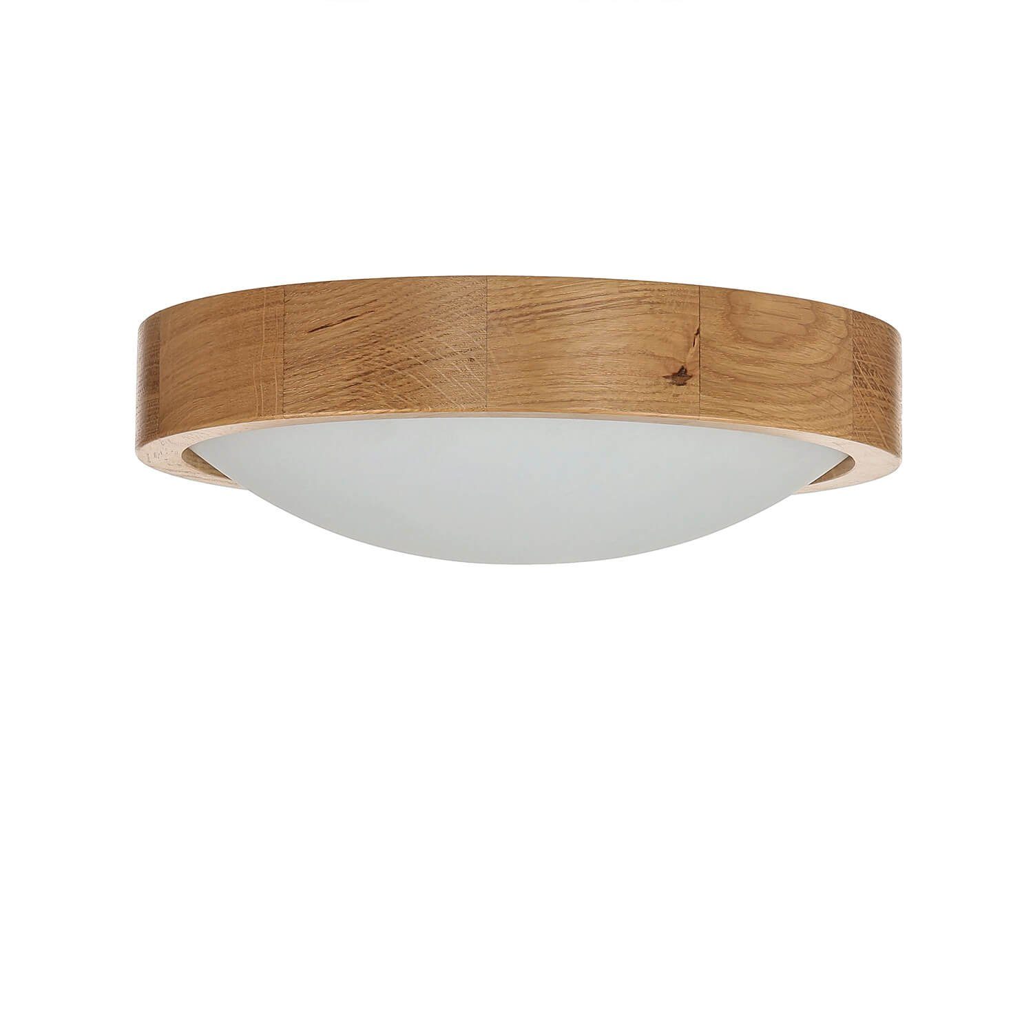 FERNLY, ohne Glas Wohnzimmer Deckenleuchte Holz rund Deckenlampe Leuchtmittel, Licht-Erlebnisse Schirm Ø27cm