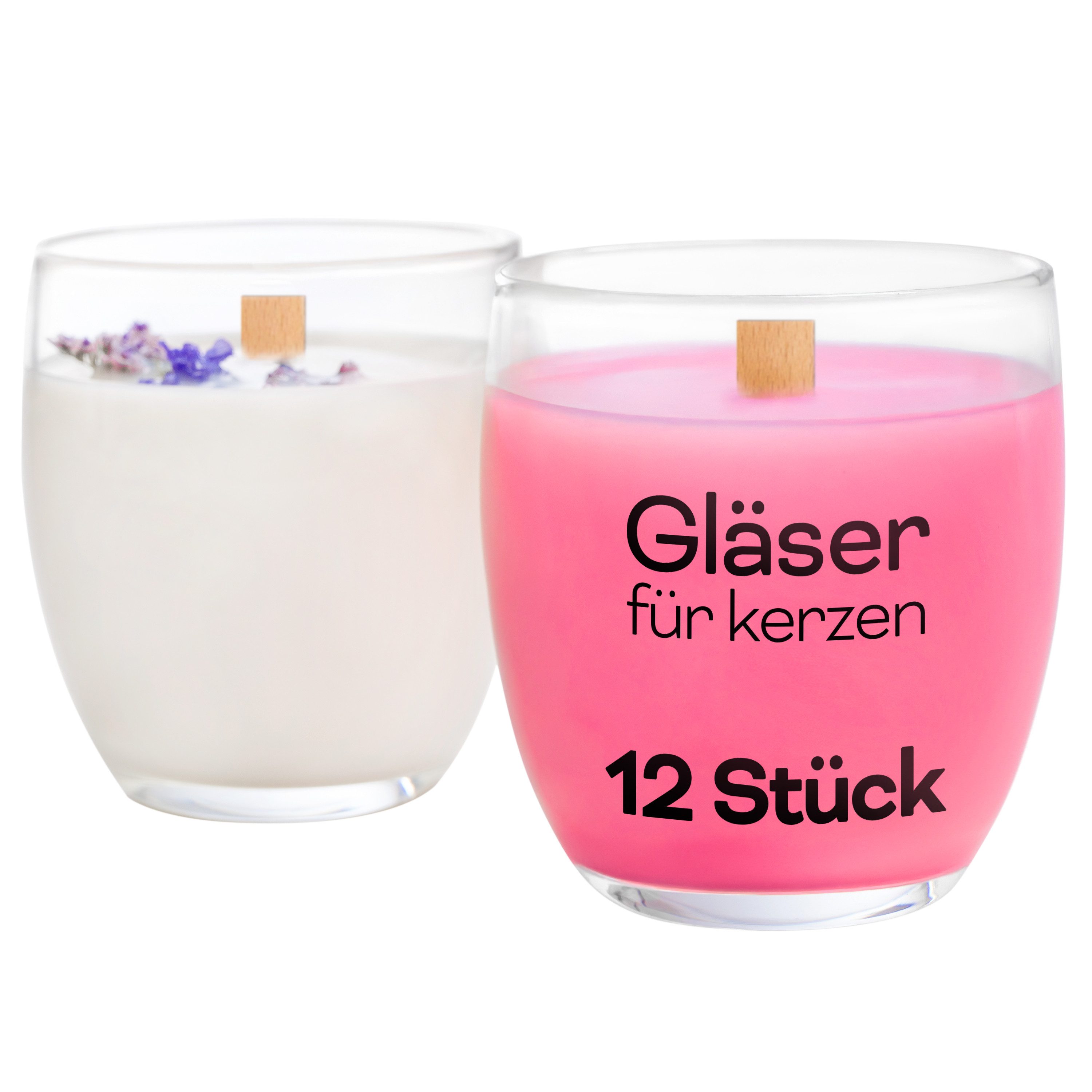 KONZEPT Teelichthalter Kerzengläser 225 ml, Kerzen Gläser leer zum gießen, günstig online kaufen