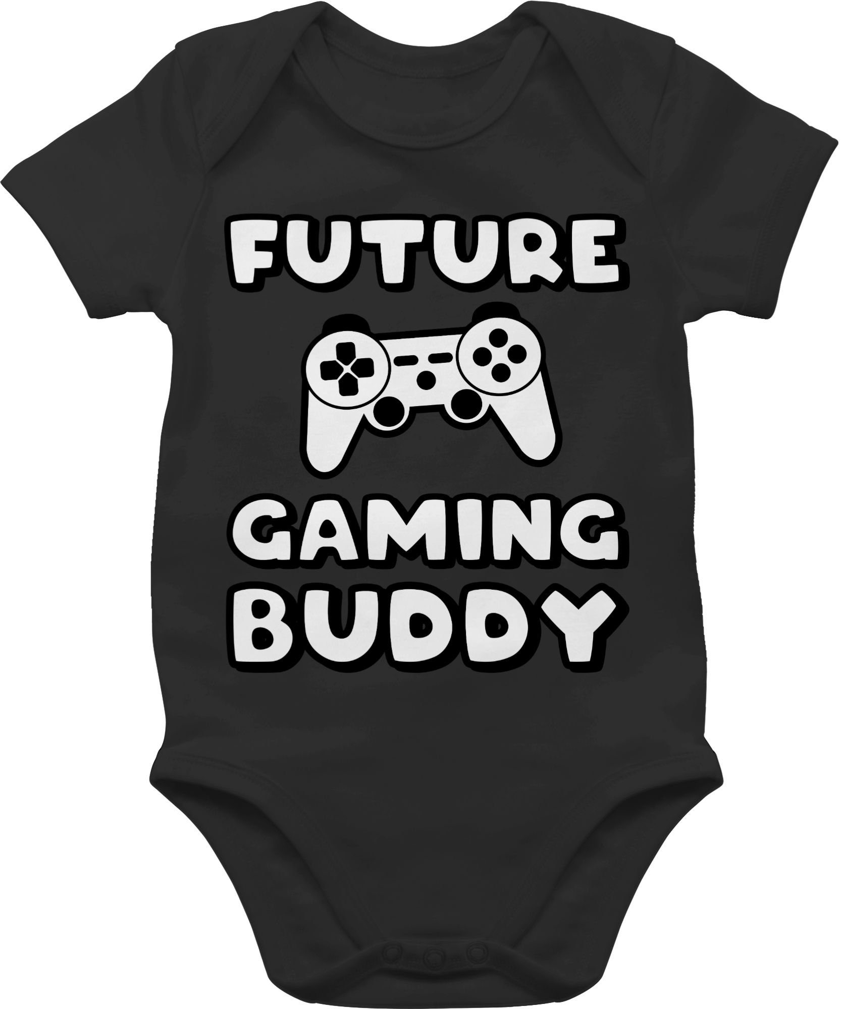 Shirtracer Shirtbody Future Gaming Buddy Sprüche Baby 1 Schwarz