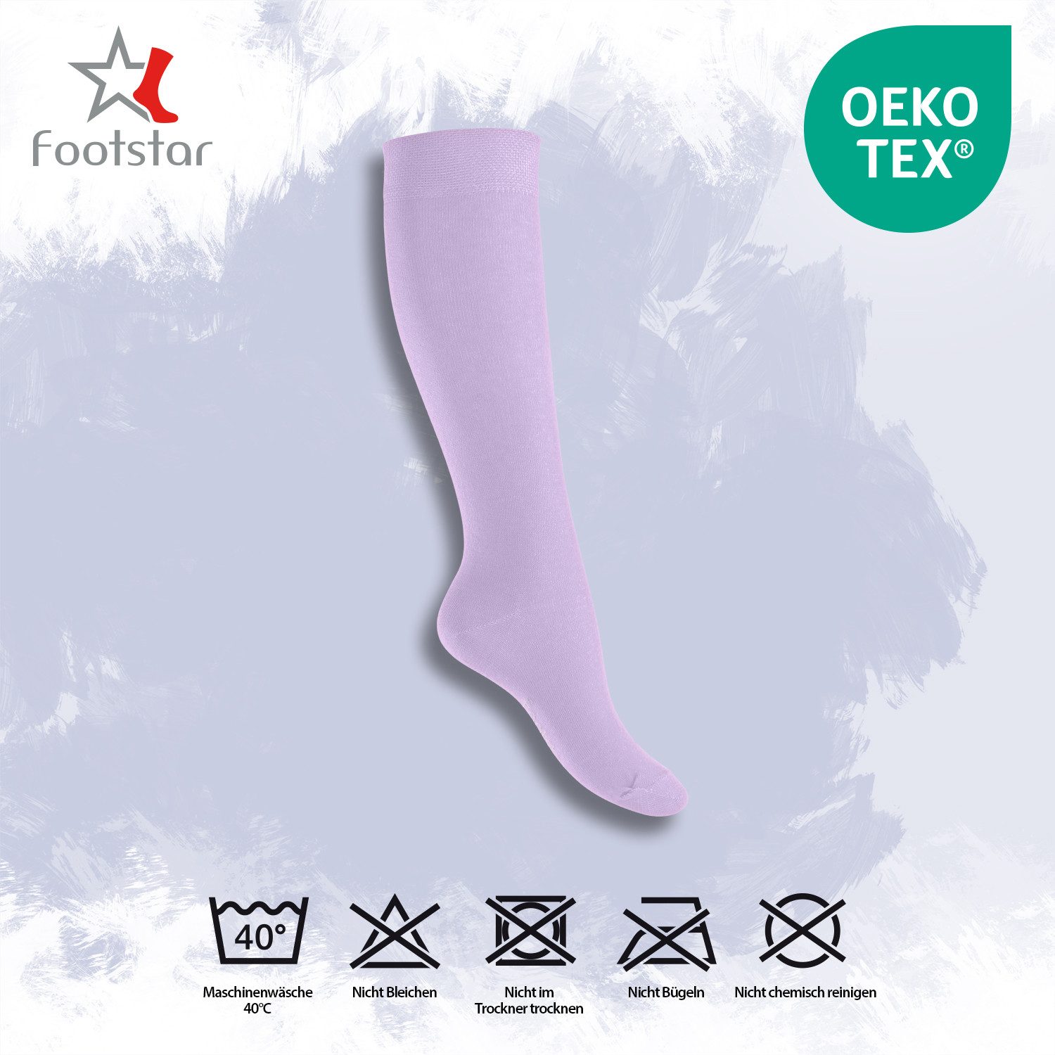 Footstar Langsocken EVERYDAY! 5 PAAR Damen & Herren Kniestrümpfe Lange Socken kniehoch – Bild 3 von 4