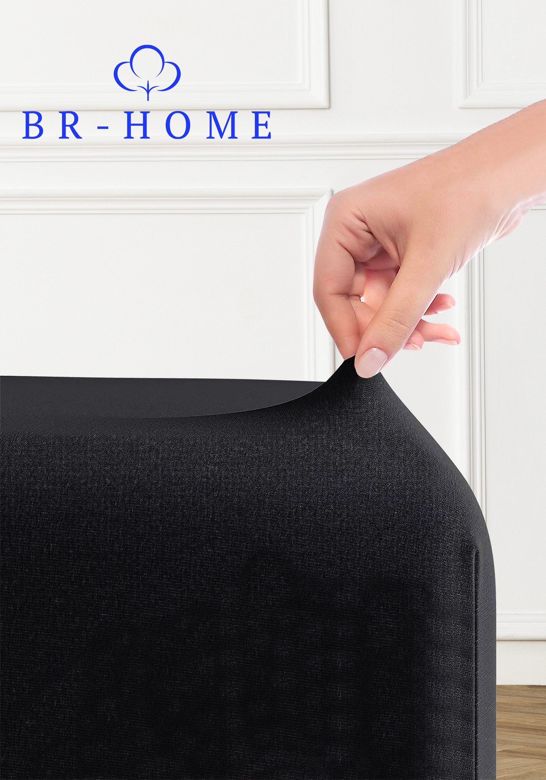 BR-Home Spannbettlaken bis zu 25cm, 100% Baumwolle Jersey Bettlaken, Spannbetttuch 145 g/m², Gummizug: rundum, (1 Stück), Rundumgummi, Atmungsaktiv – Bild 2 von 5