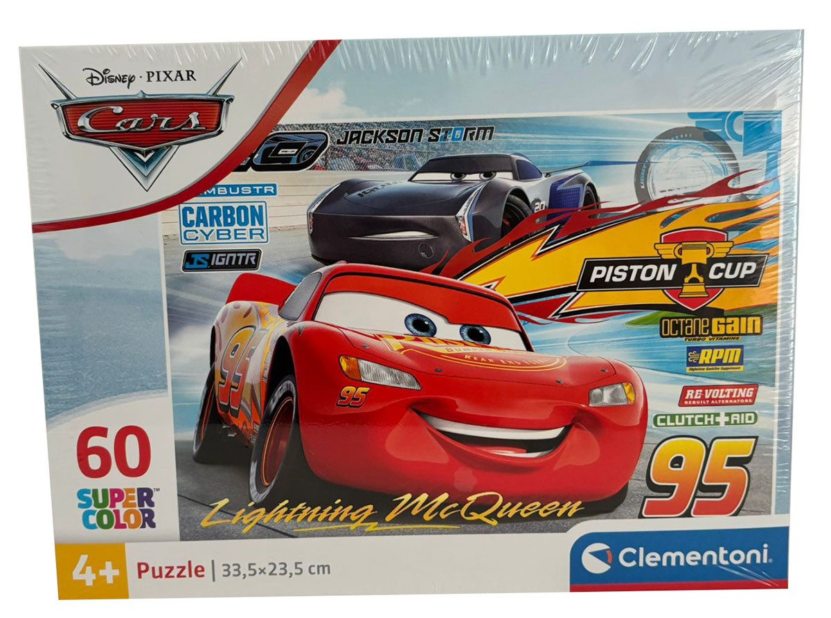 Clementoni® Puzzle Disney, Pixar, Cars, Super Color Puzzle 60 Teile, Lightning McQueen, C, 60 Puzzleteile